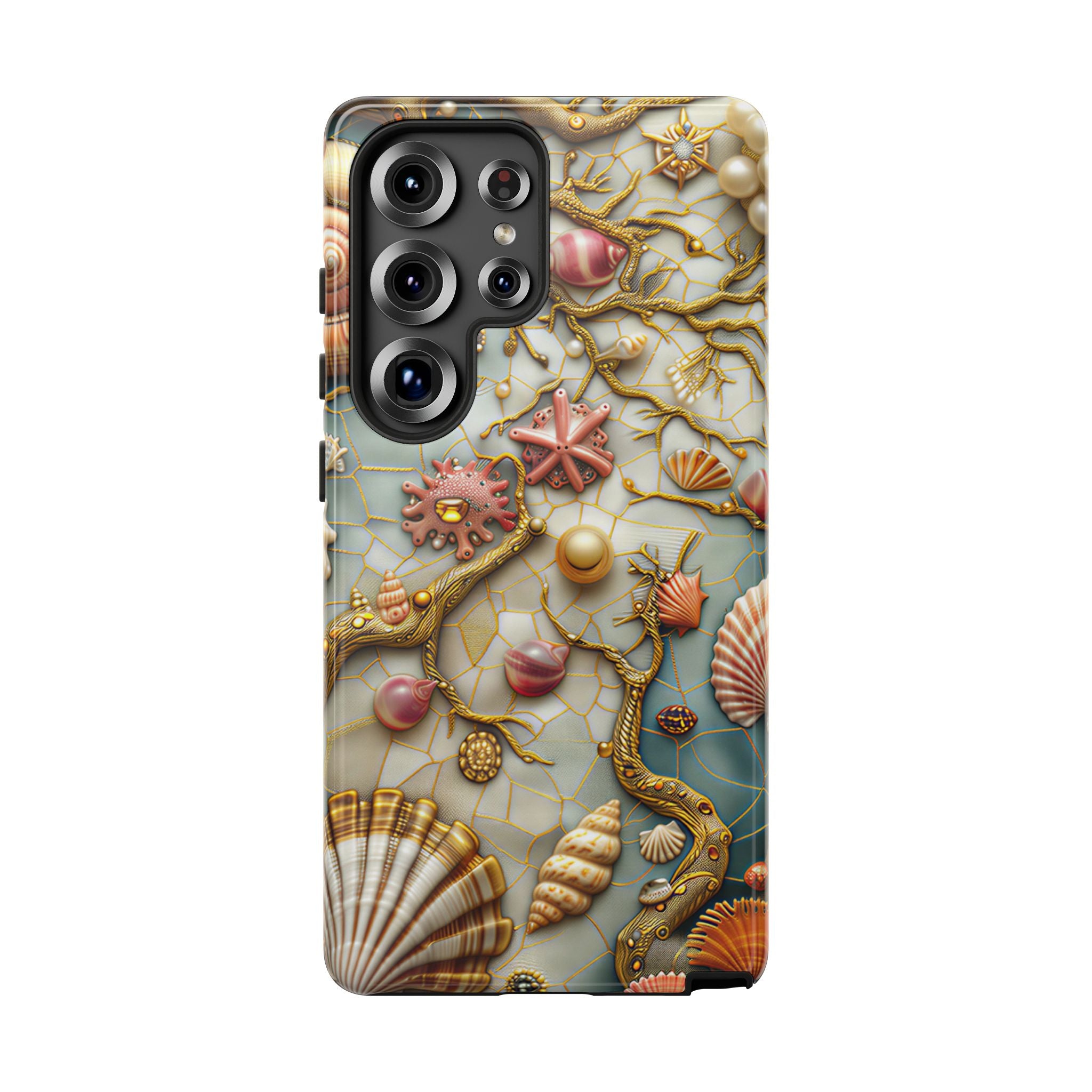 Decorative Seashell & Pearl Beach Design Samsung Galaxy Case