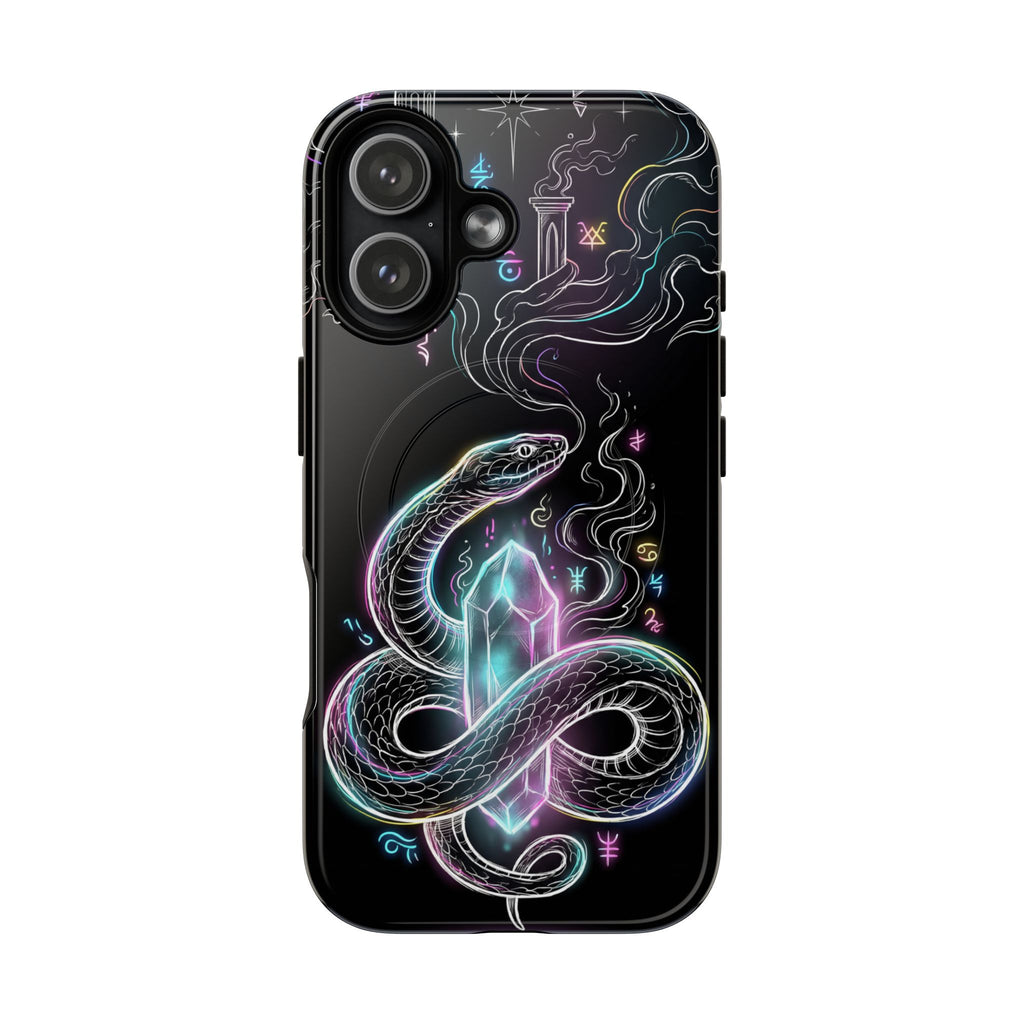 Neon Occult Mystic Snake Crystal MagSafe iPhone Case