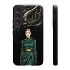 Elegante custodia per telefono Samsung Galaxy con donna della foresta