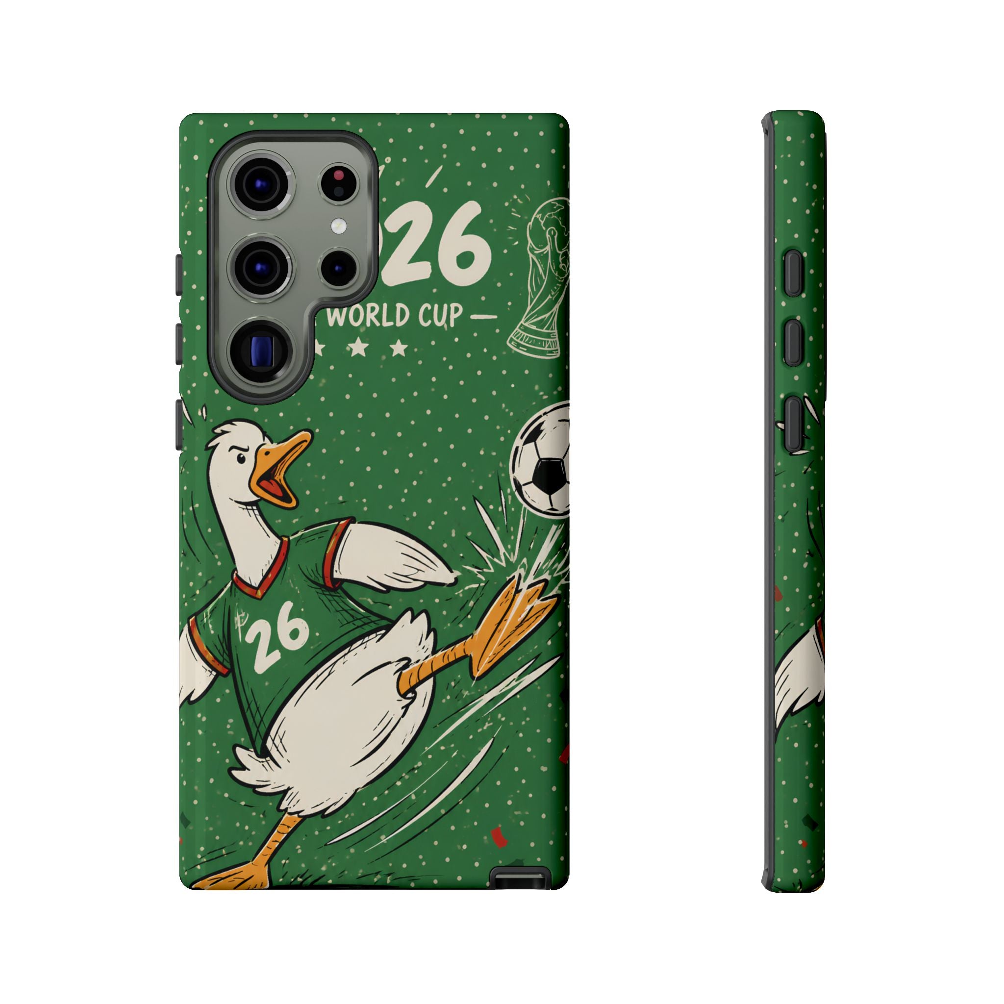 Soccer Duck Samsung Galaxy Phone Case | Funny Sports Mascot Cover