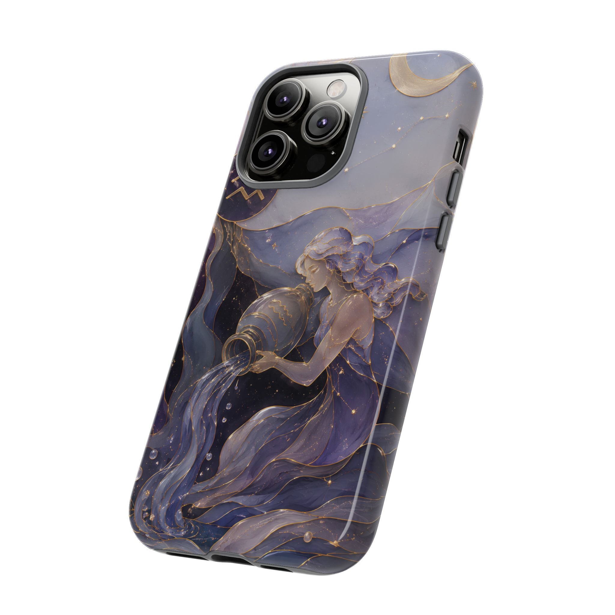 Aquarius Zodiac iPhone Case | Celestial Astrology Gift