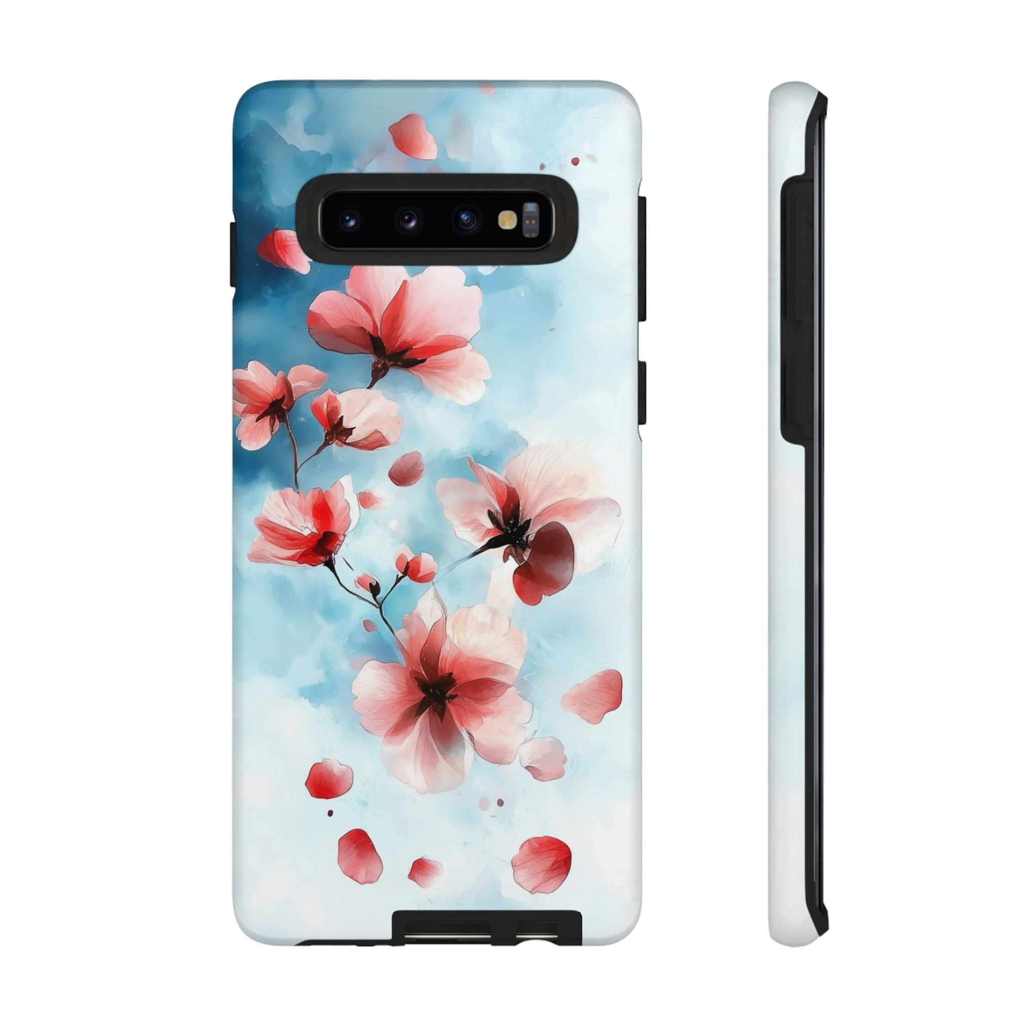 Floral Cherry Blossom Samsung Galaxy Case | Pastel Pink Blue