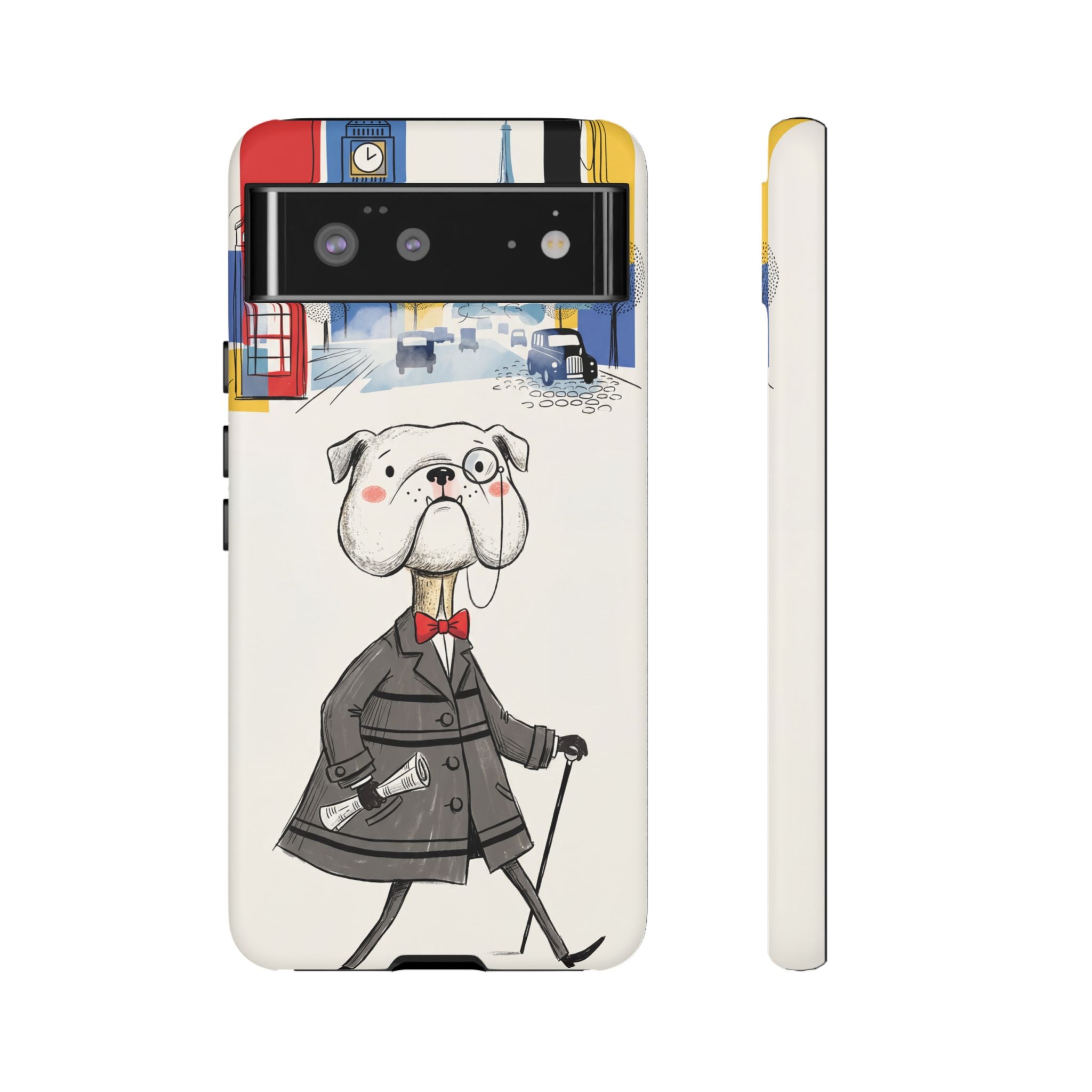 Vintage Dapper Gentleman Bulldog Google Pixel Phone Case
