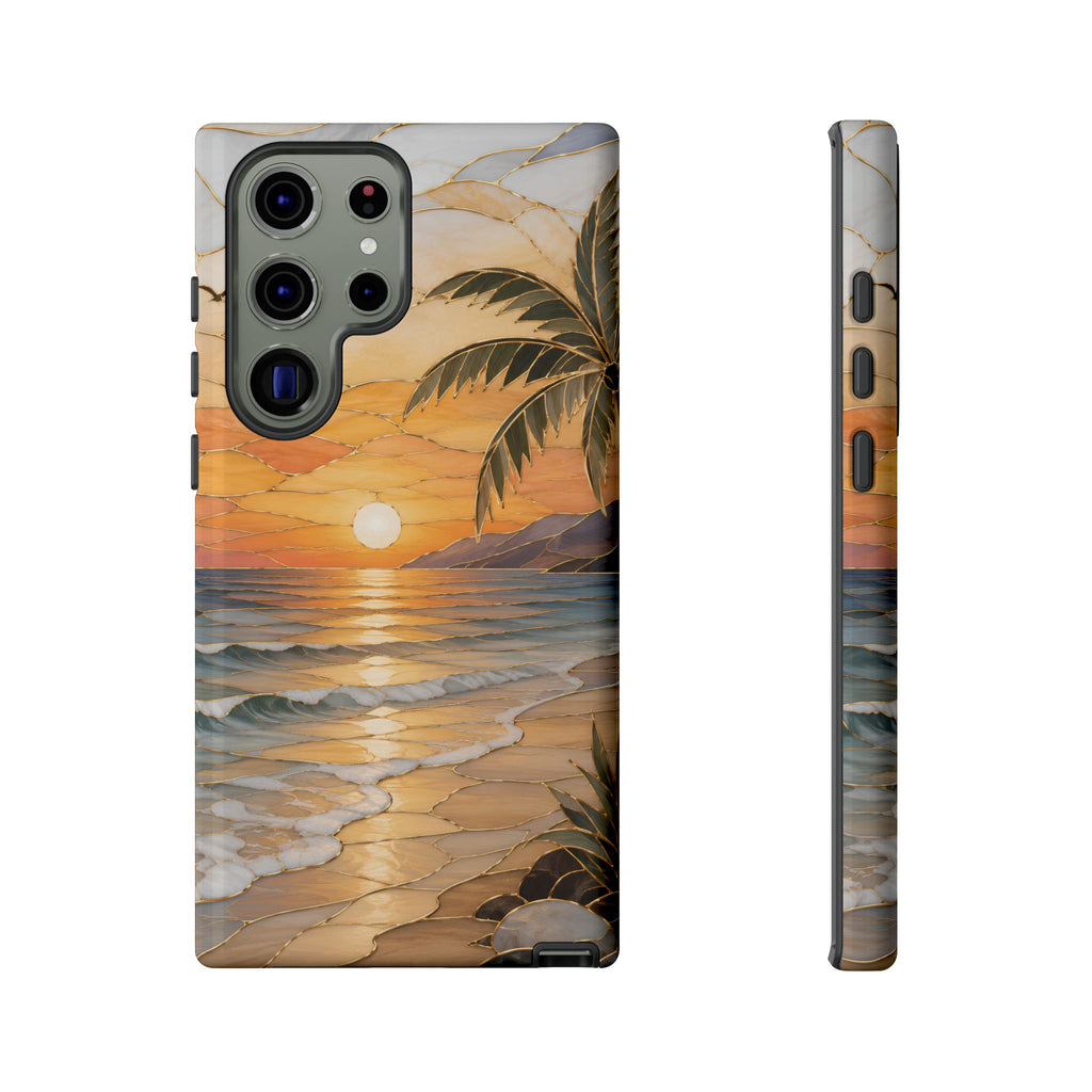 Beach Sunset Samsung Galaxy Phone Case | Coastal Ocean Art Cover
