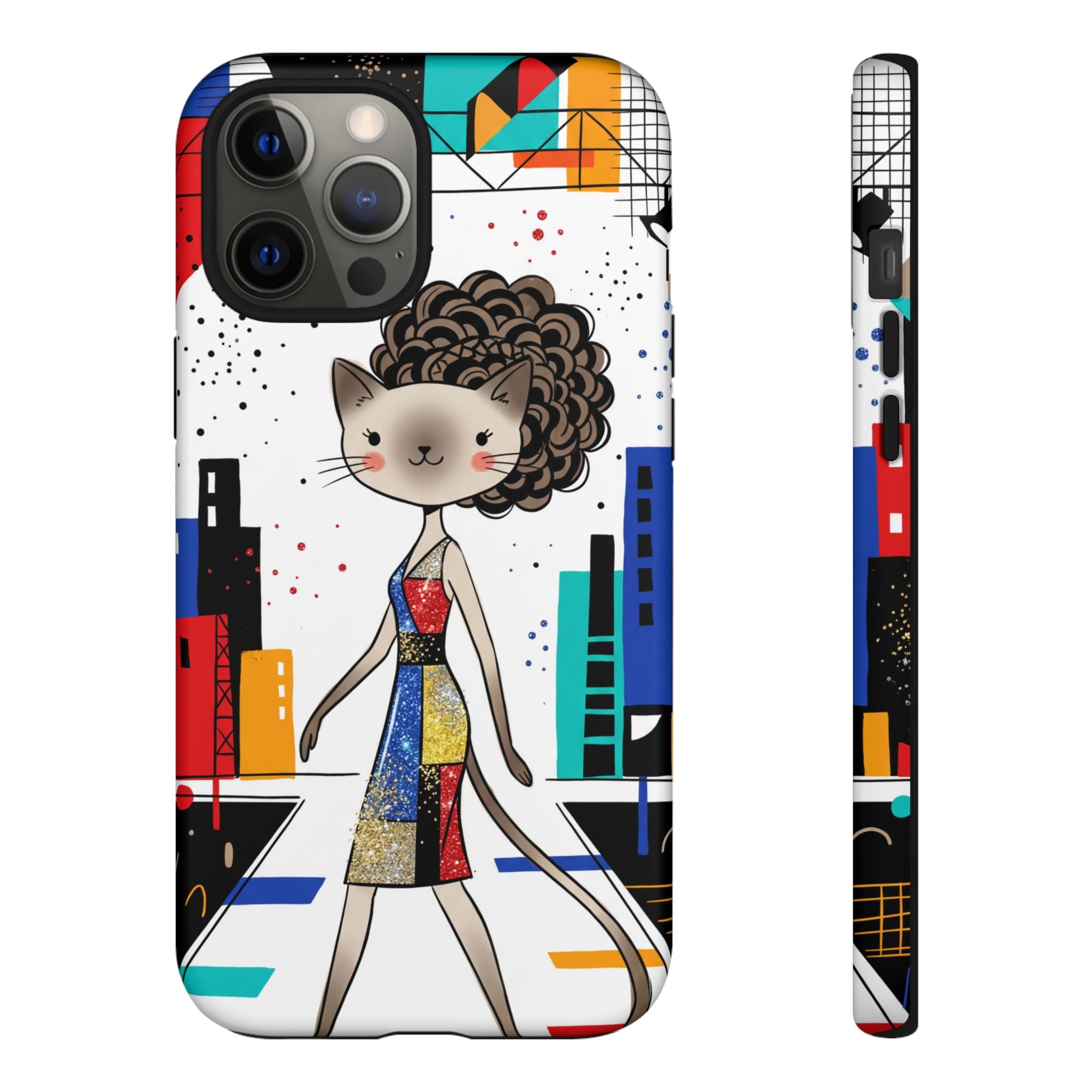 Catwalk City iPhone Case | Cute Fashion Cat