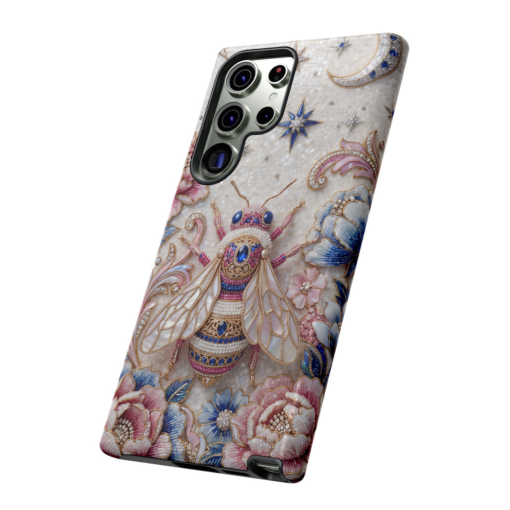 Floral Bee Moon Tough Samsung Galaxy Phone Case | Protective Artistic Phone Cover