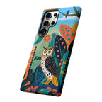 Botanical Forest Colourful Owl Samsung Galaxy Phone Case