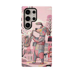 Saxophone Dog Samsung Galaxy Phone Case | Cute Pink Musical Art Protective Case
