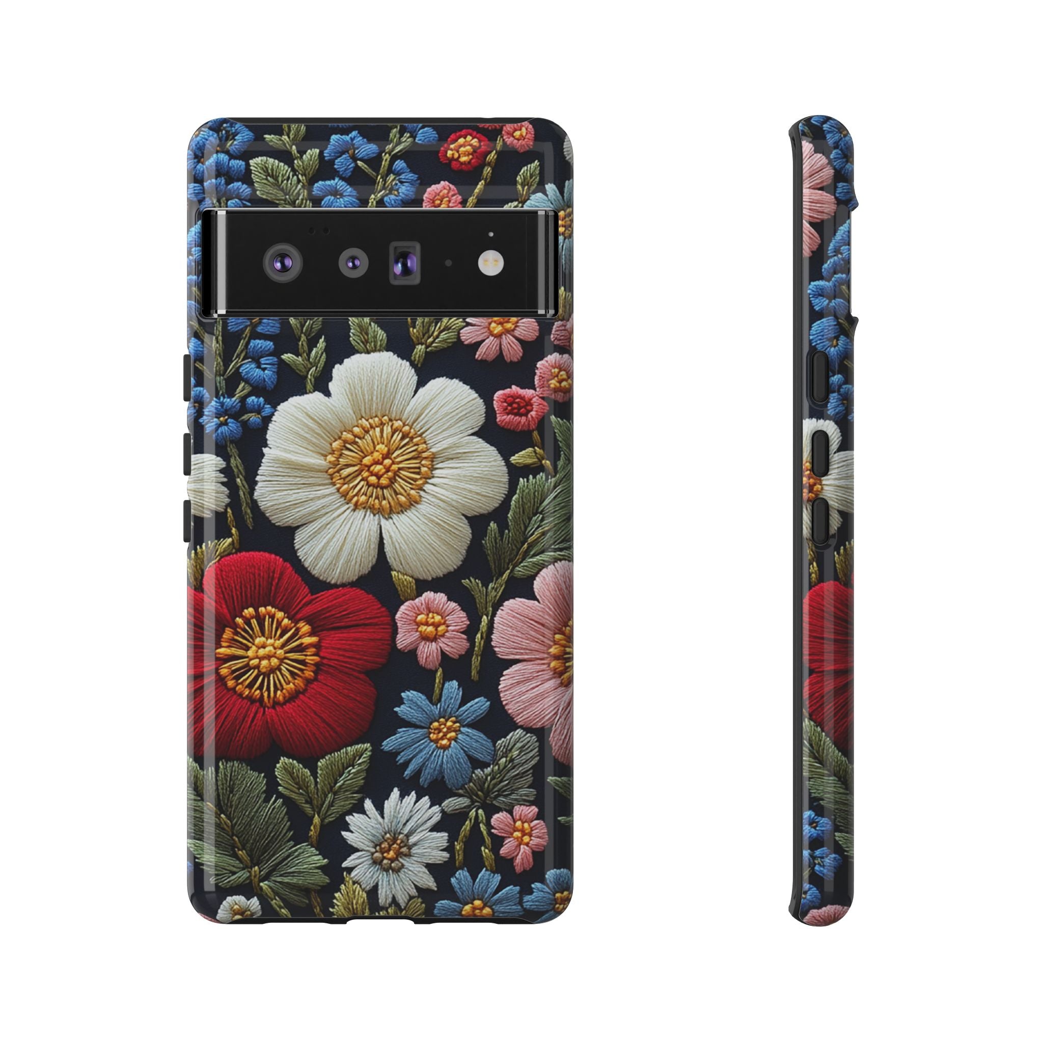 Floral Embroidered Garden Google Pixel Case