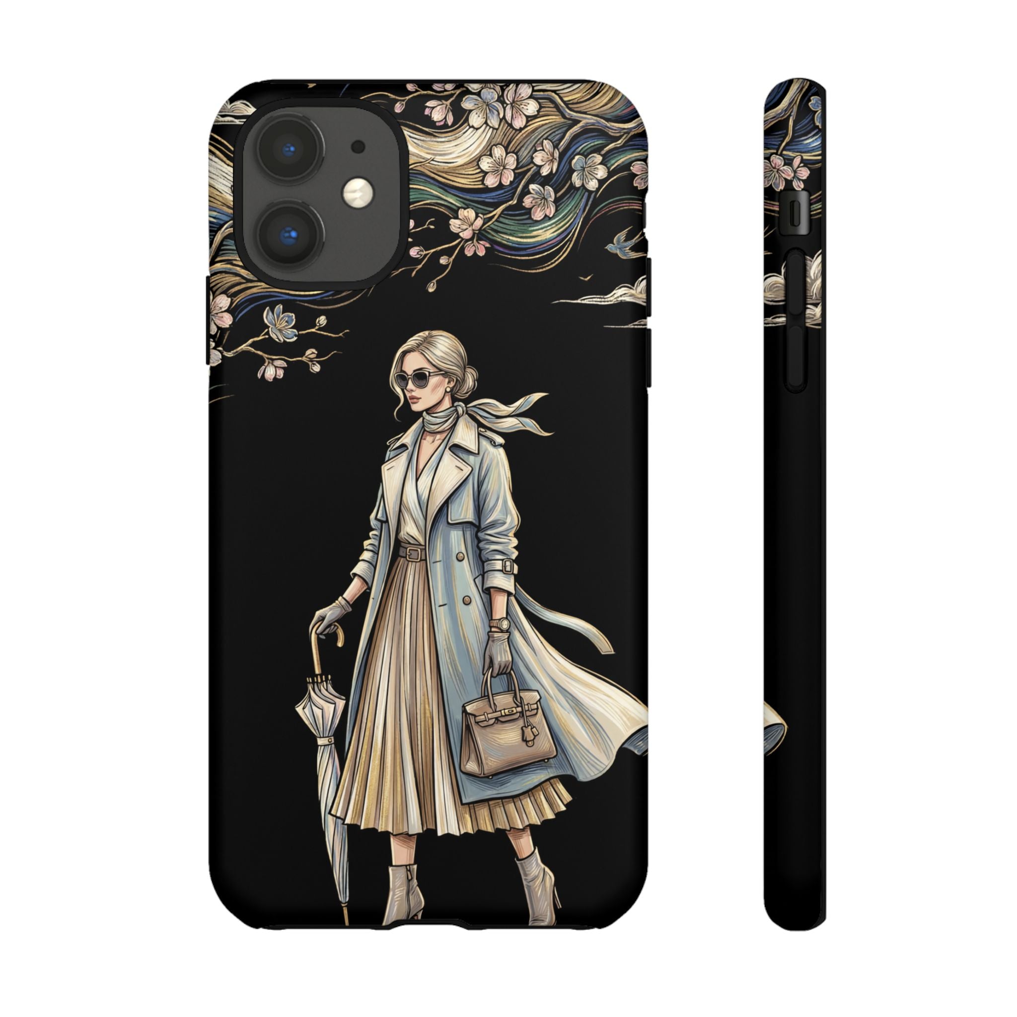 Vintage Chic iPhone Case | Stylish Woman Illustration