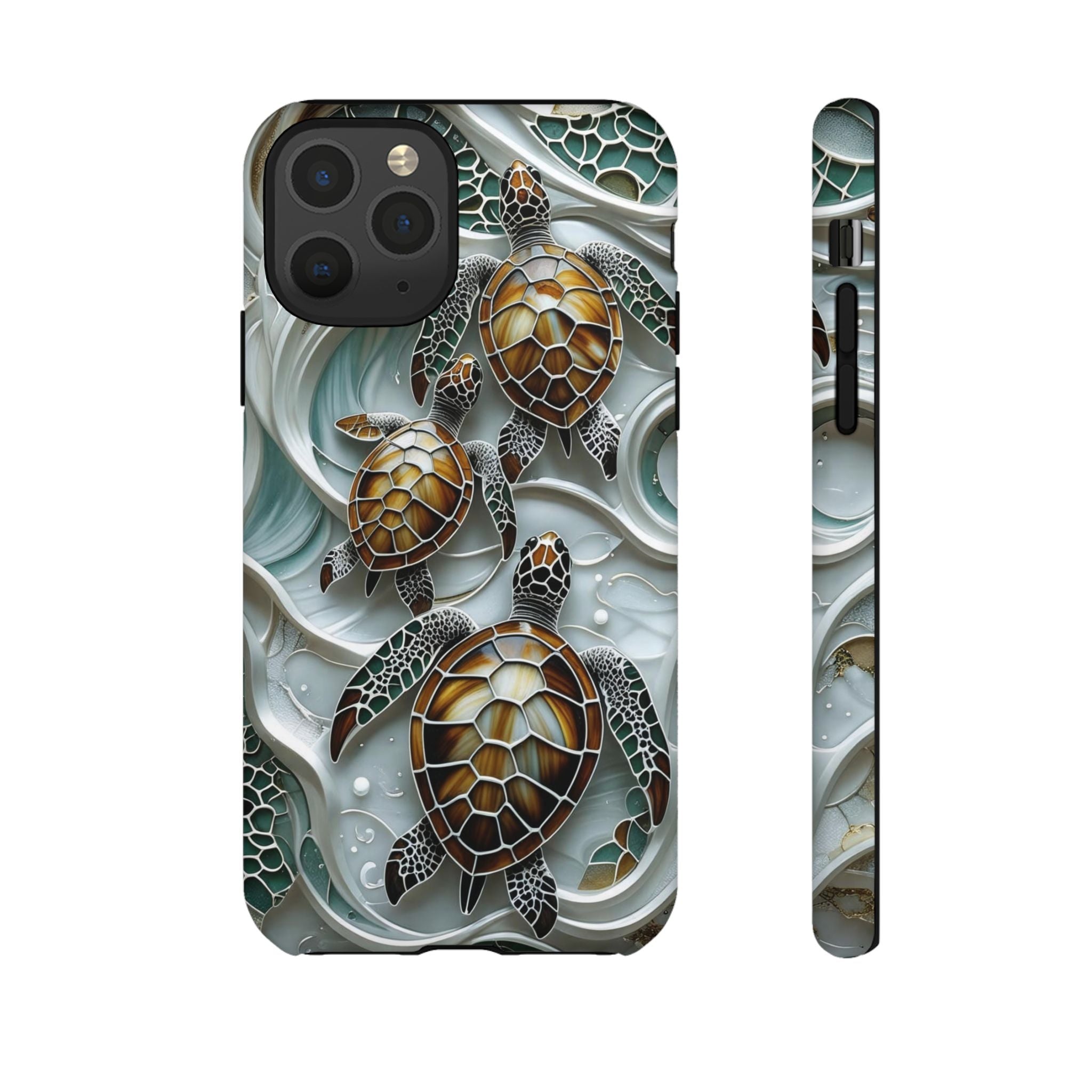 Sea Turtle Phone Case — Ocean Waves Protective iPhone Cover