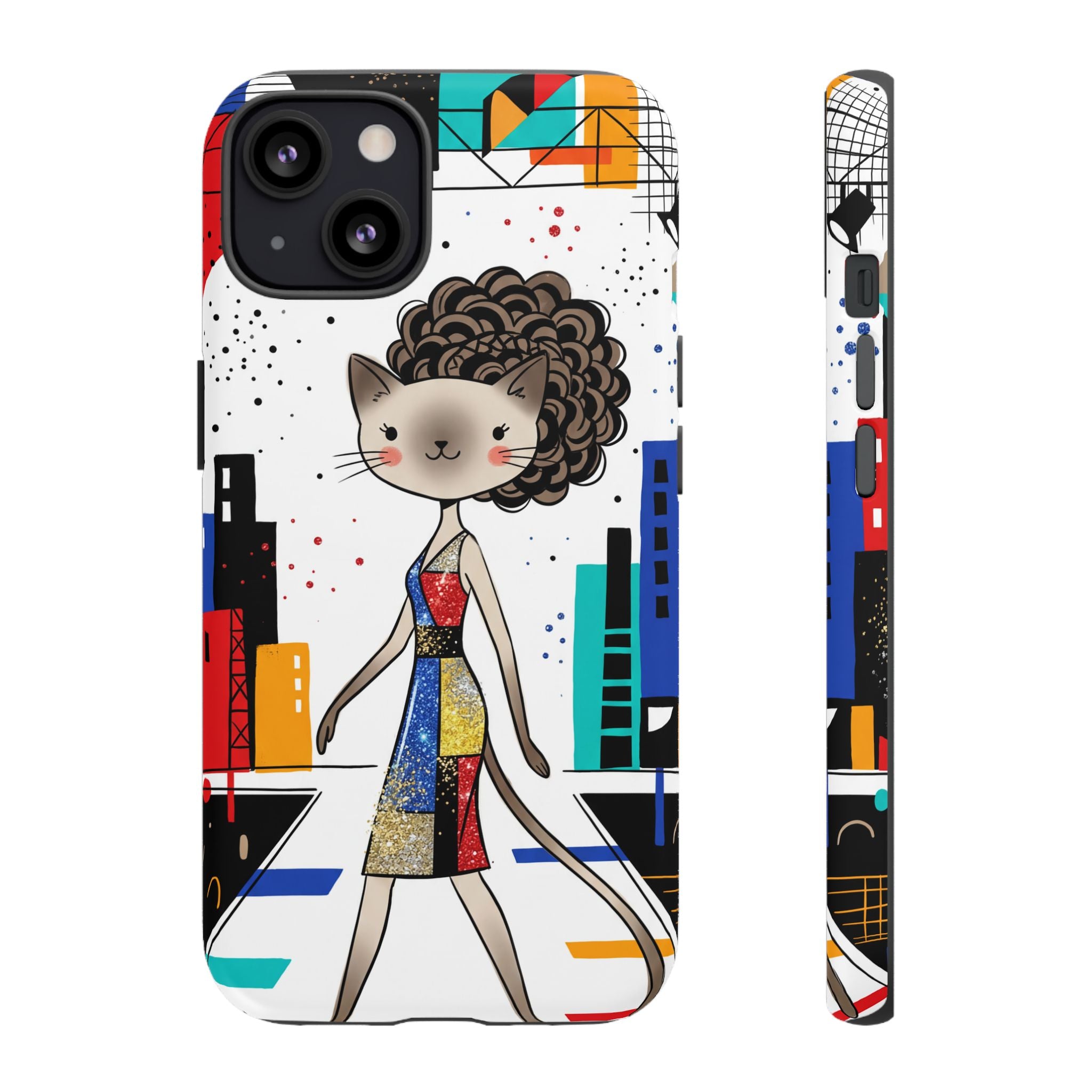 Catwalk City iPhone Case | Cute Fashion Cat