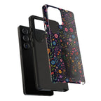 Celestial Black Cat Samsung Galaxy Phone Case | Whimsigoth Floral