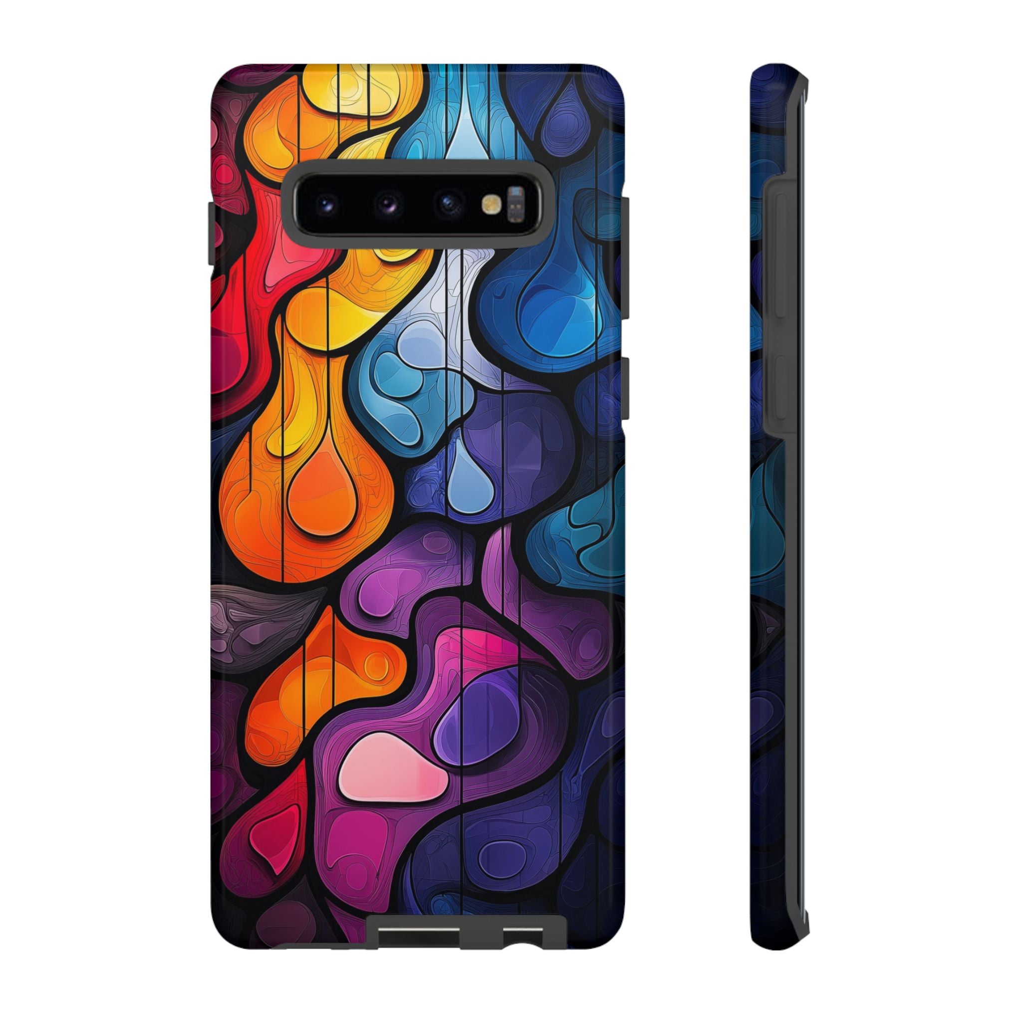 Abstract Colourful Drop Samsung Galaxy Case — Vibrant Stained-Glass