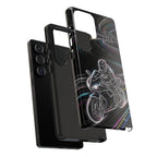 Neon Night Rider Samsung Galaxy Phone Case | Motorcycle Racing Protective Cover