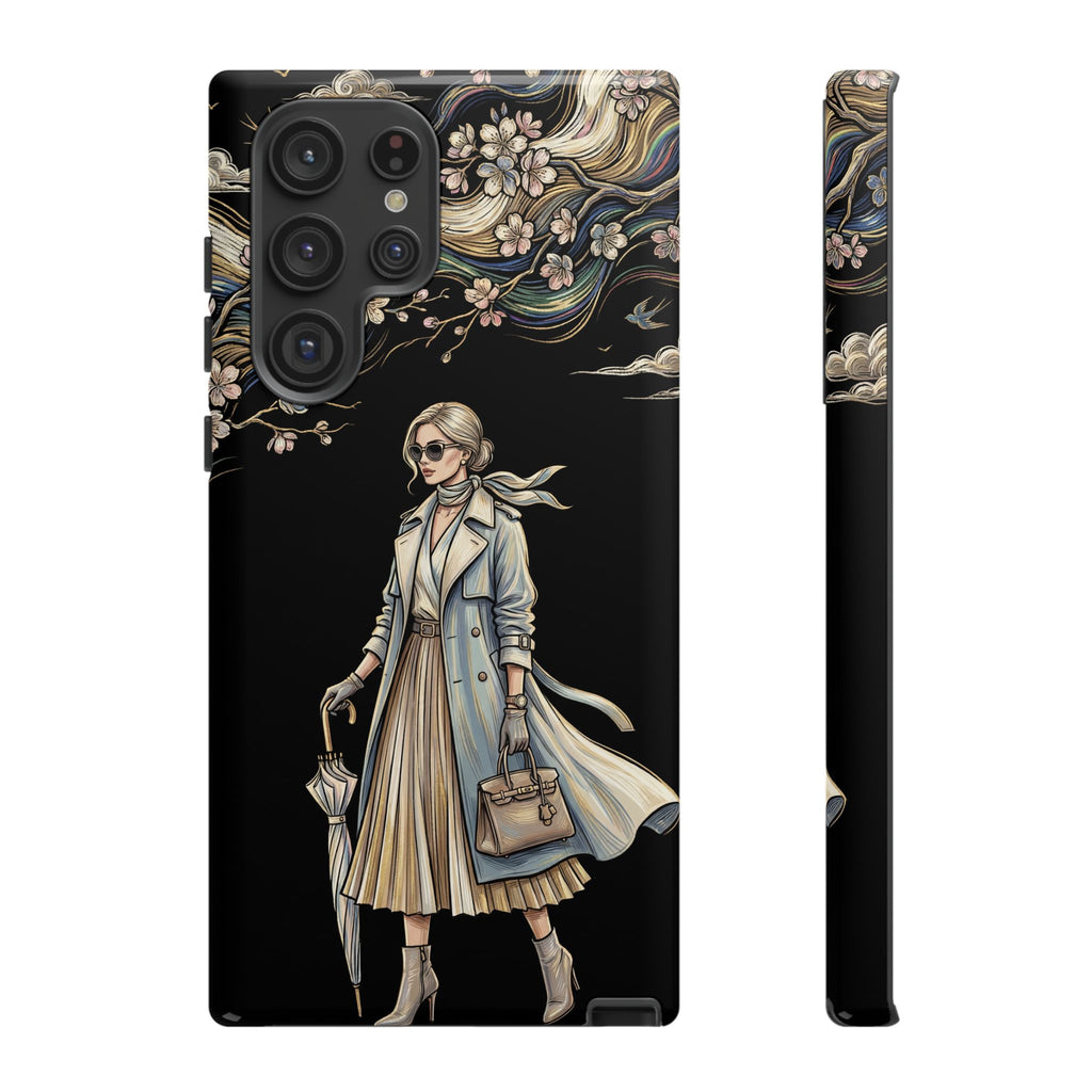 Vintage Chic Samsung Galaxy Phone Case | Stylish Woman Illustration