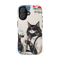 Cat Barista iPhone Case | Cool Cat in Sunglasses Coffee Shop Design