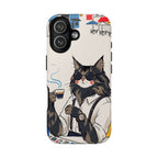Cat Barista iPhone Case | Cool Cat in Sunglasses Coffee Shop Design