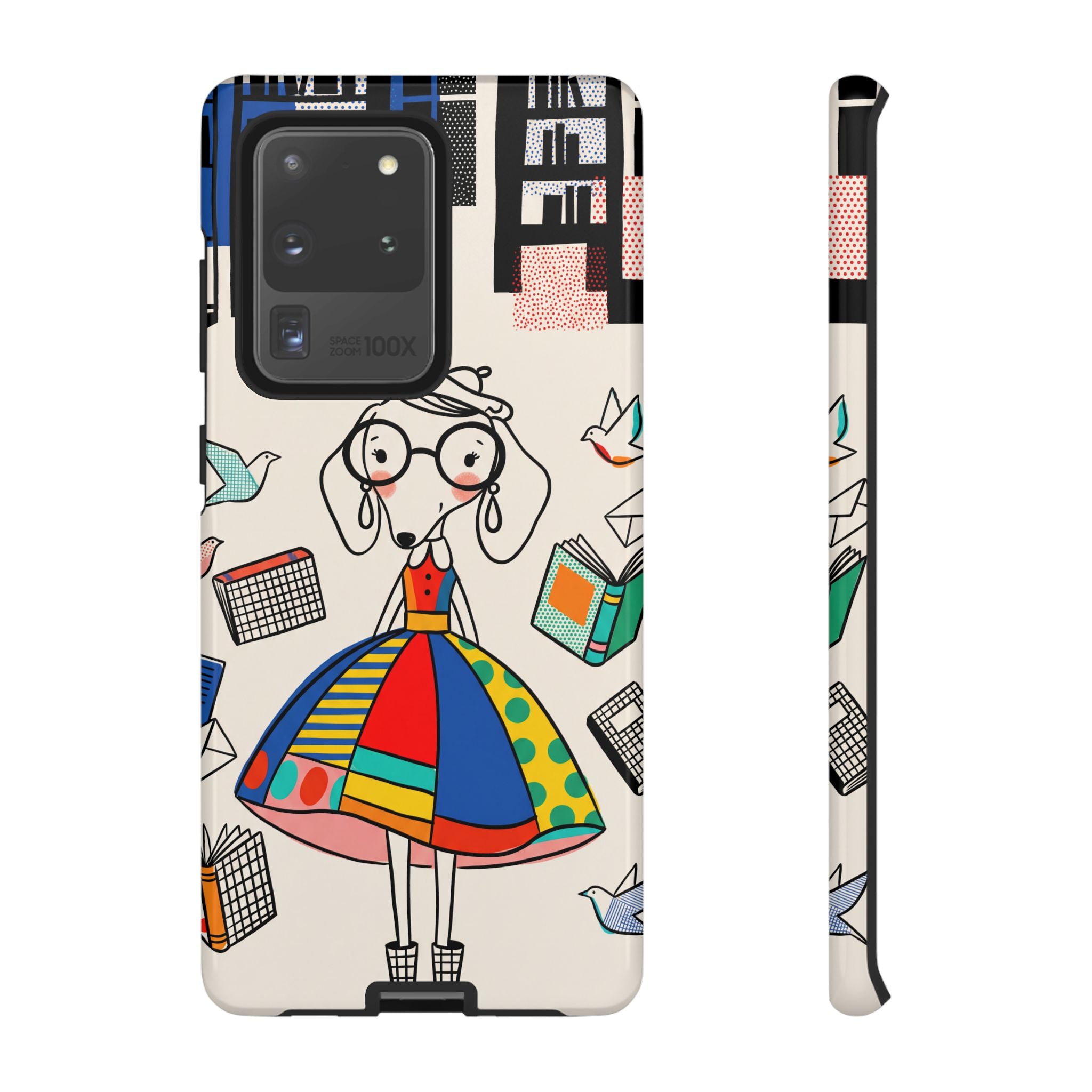 Cute Dachshund Dog Illustration Samsung Galaxy Phone Case