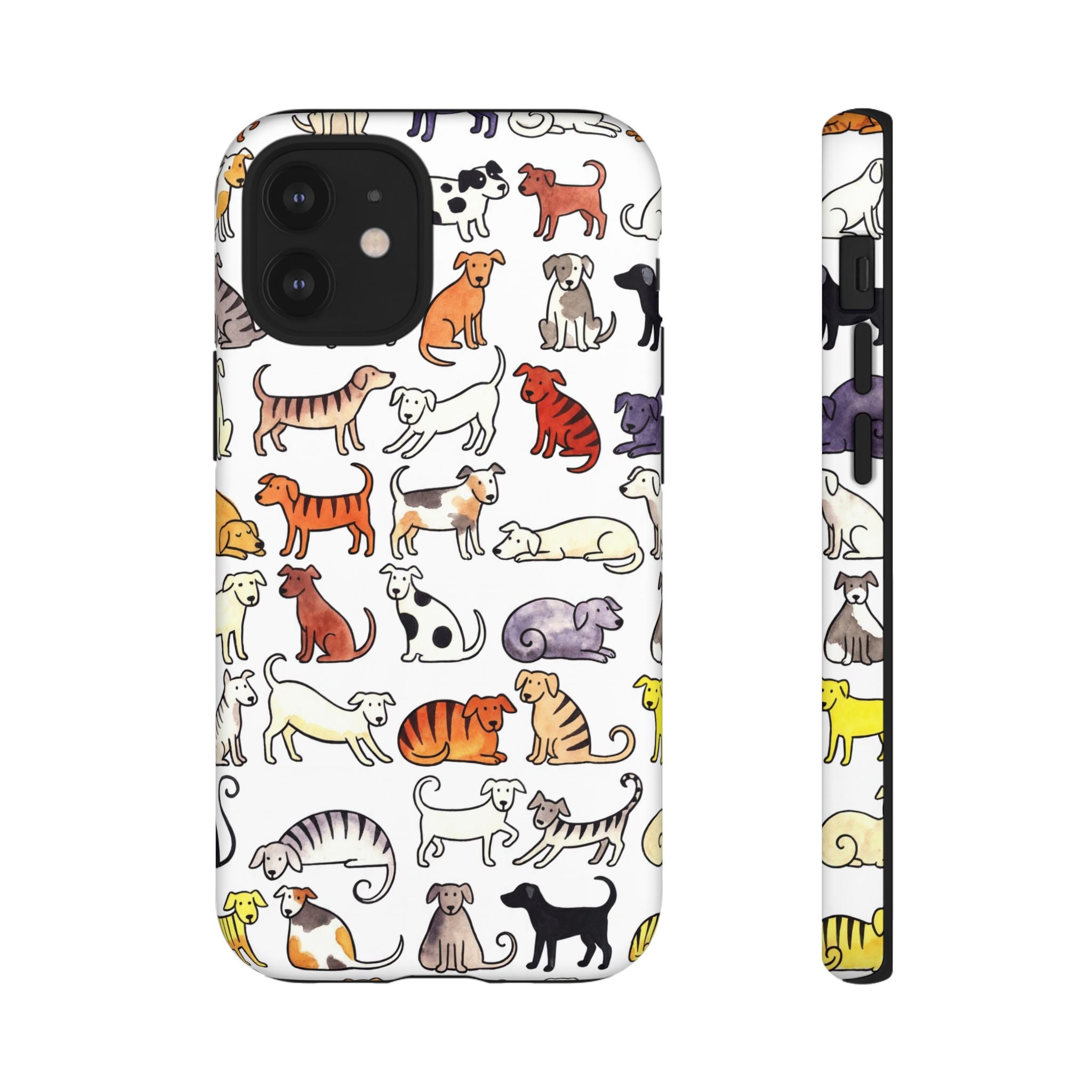 Dog Pattern iPhone Case | Cute Colourful Dogs