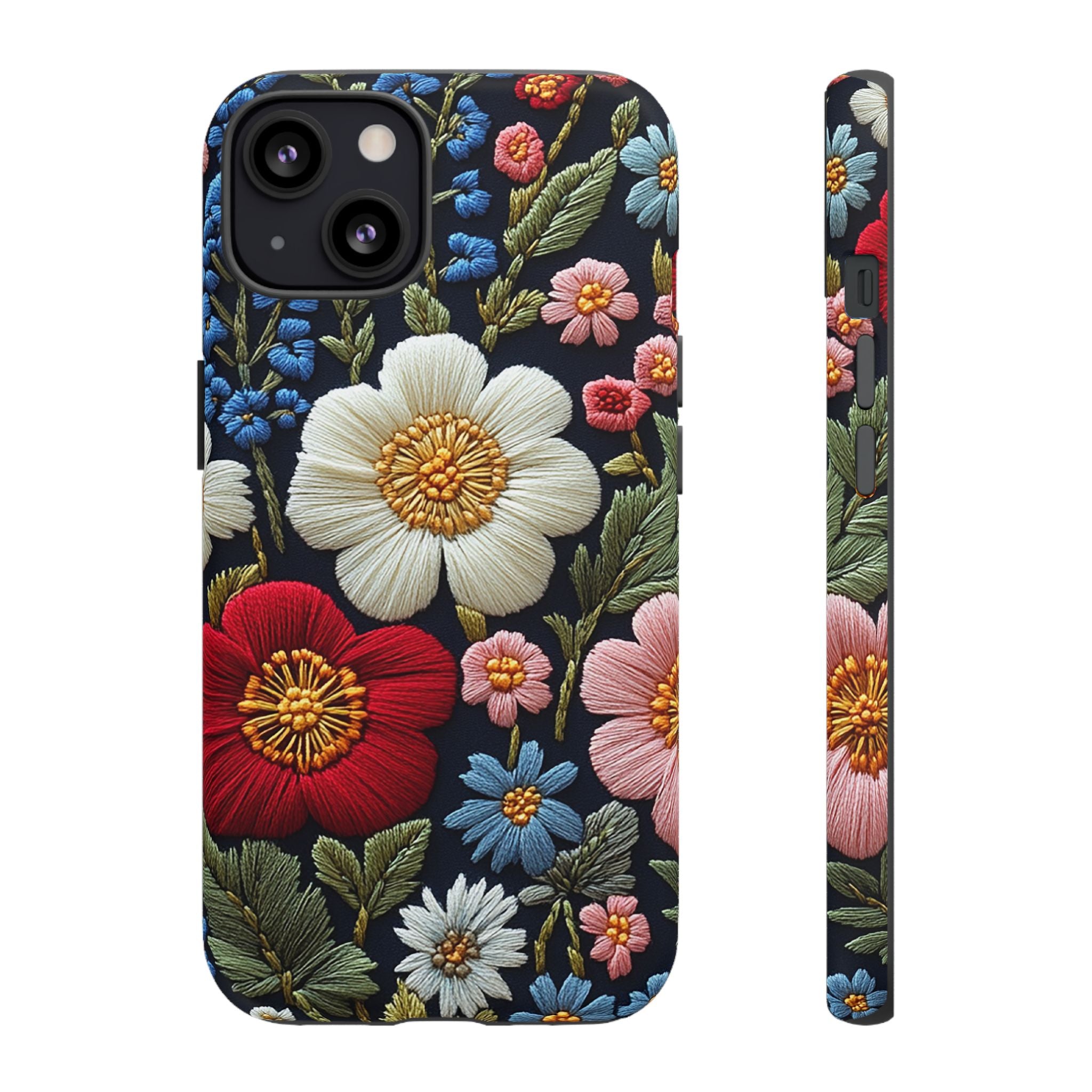 Floral Embroidered Garden iPhone Case