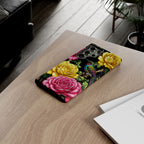 Floral Hummingbird Tough Samsung Galaxy Phone Case | Vibrant Rose & Yellow Garden Protection