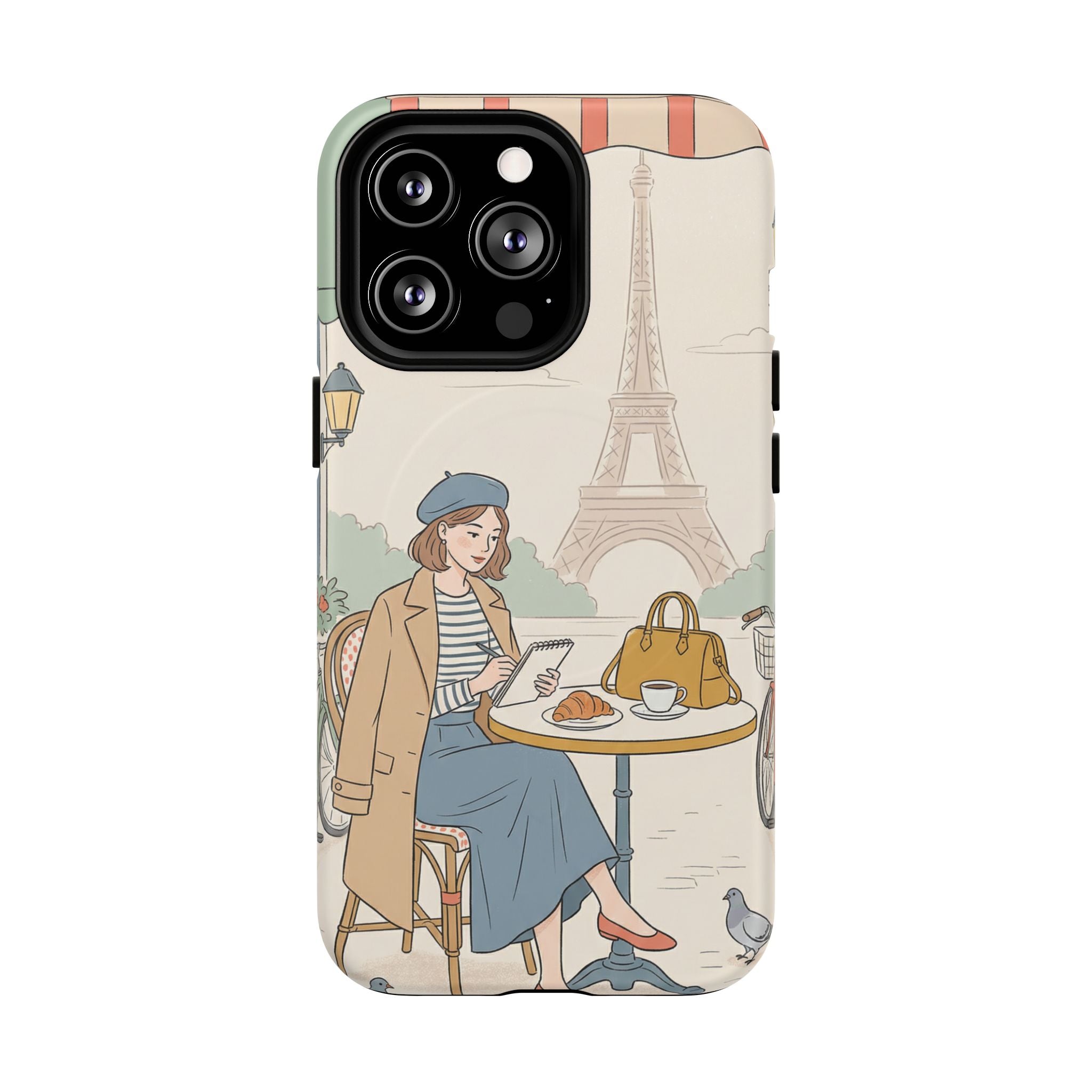 Paris Cafe MagSafe iPhone Case | Cute Vintage Eiffel Tower Travel