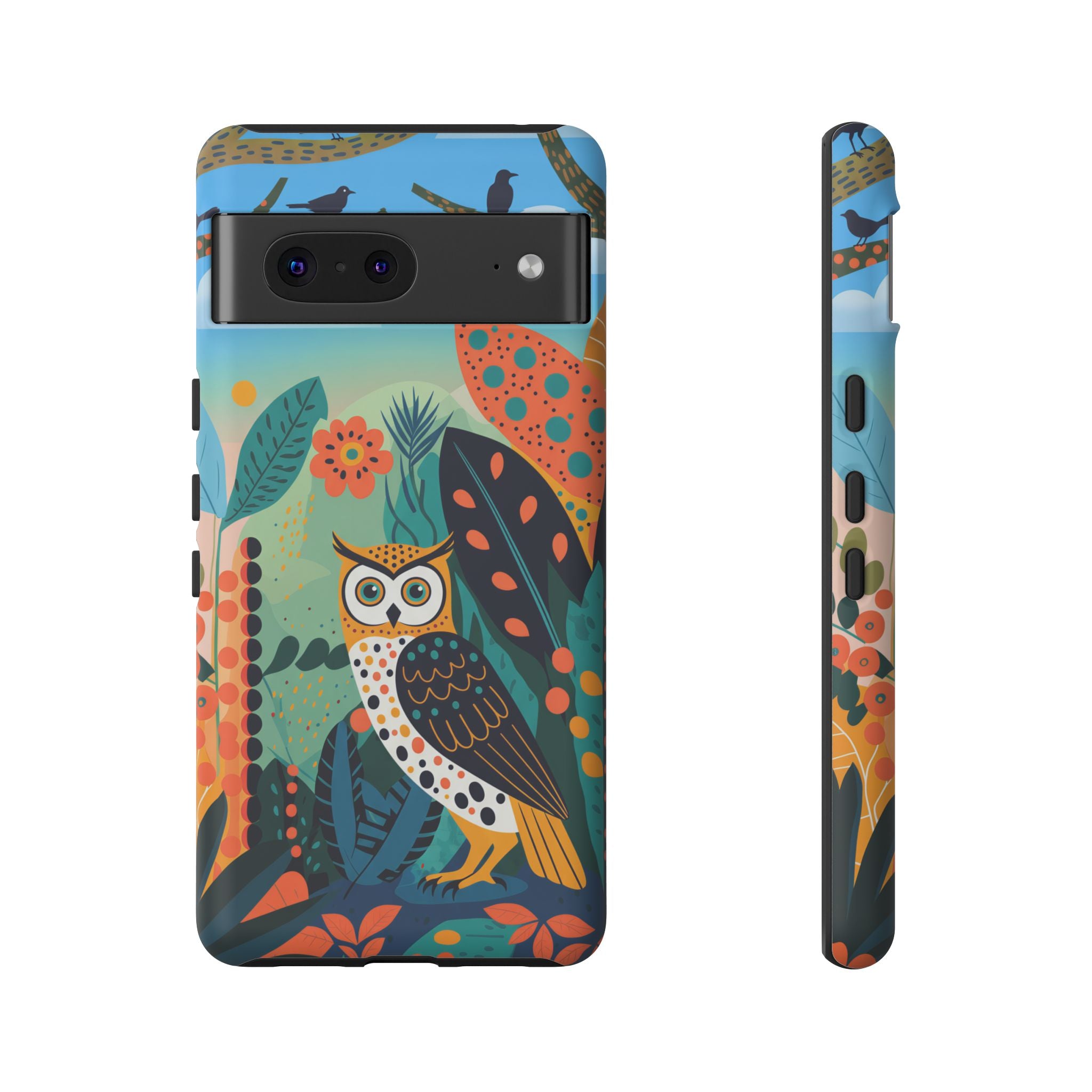 Botanical Forest Colourful Owl Google Pixel Phone Case