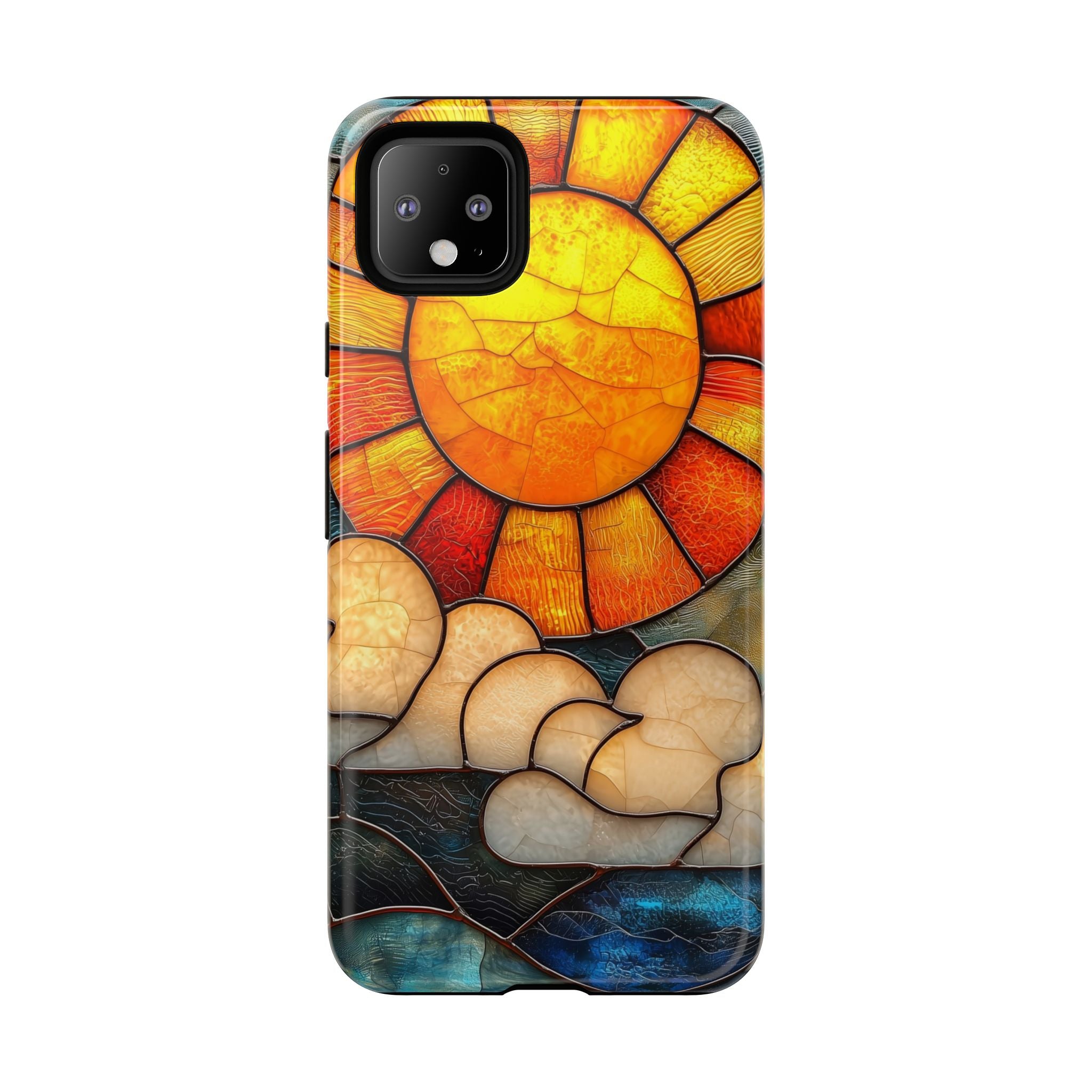Stained Glass Sun & Clouds Google Pixel Case