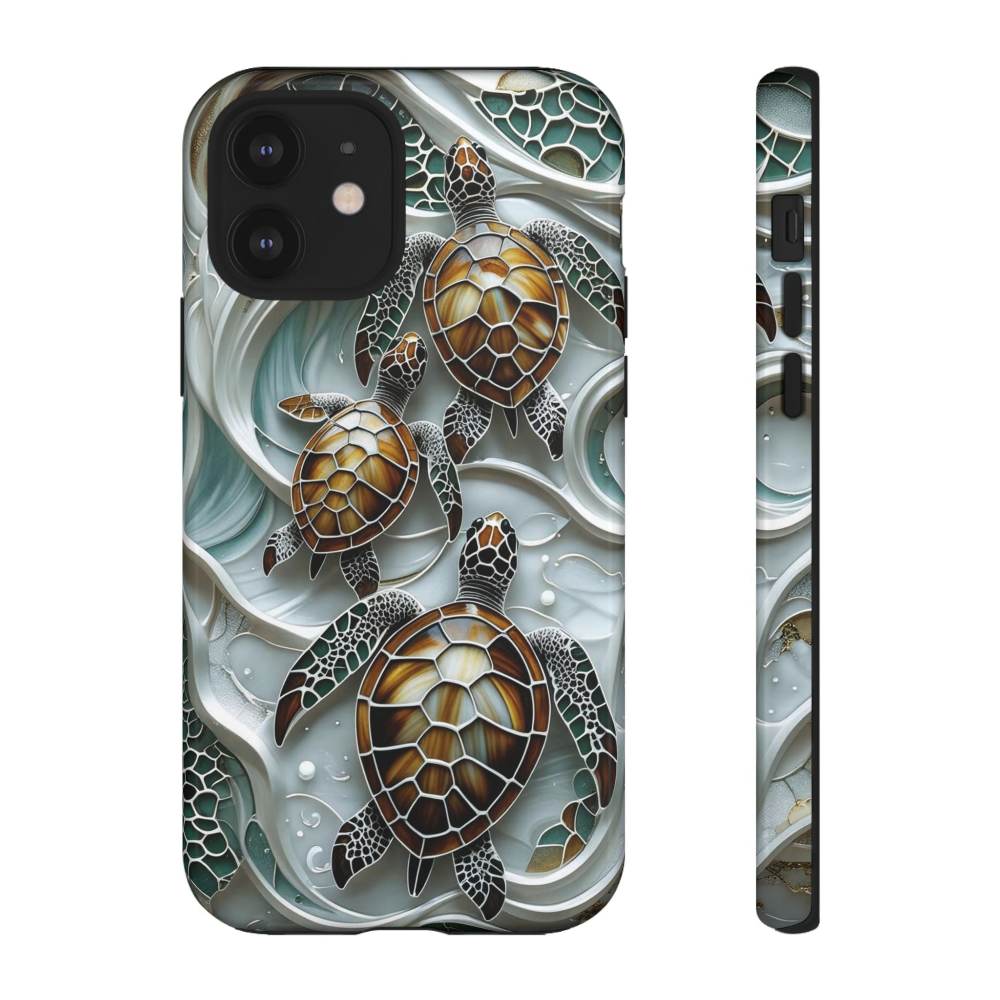 Sea Turtle Phone Case — Ocean Waves Protective iPhone Cover