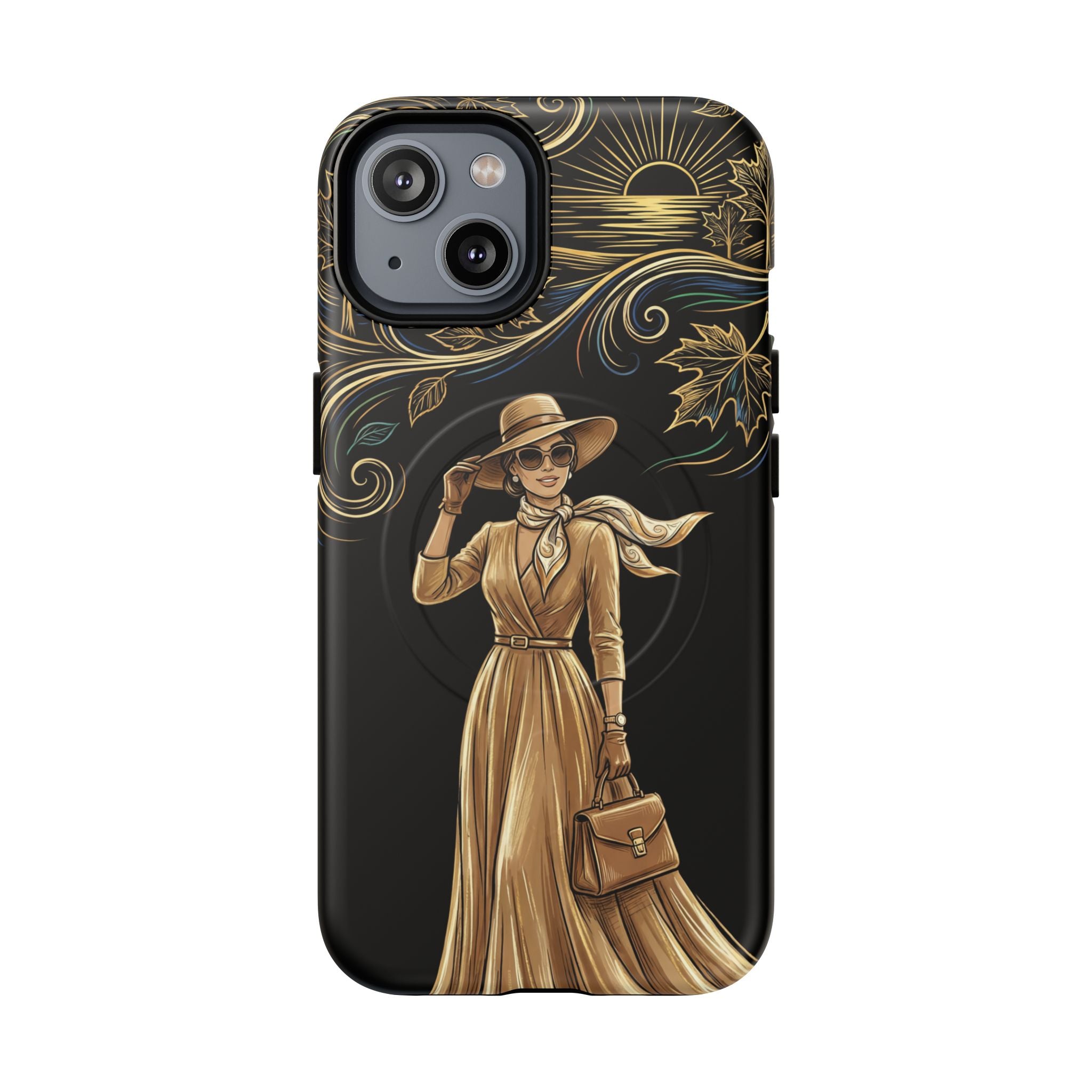 Vintage Autumn Lady MagSafe iPhone Case