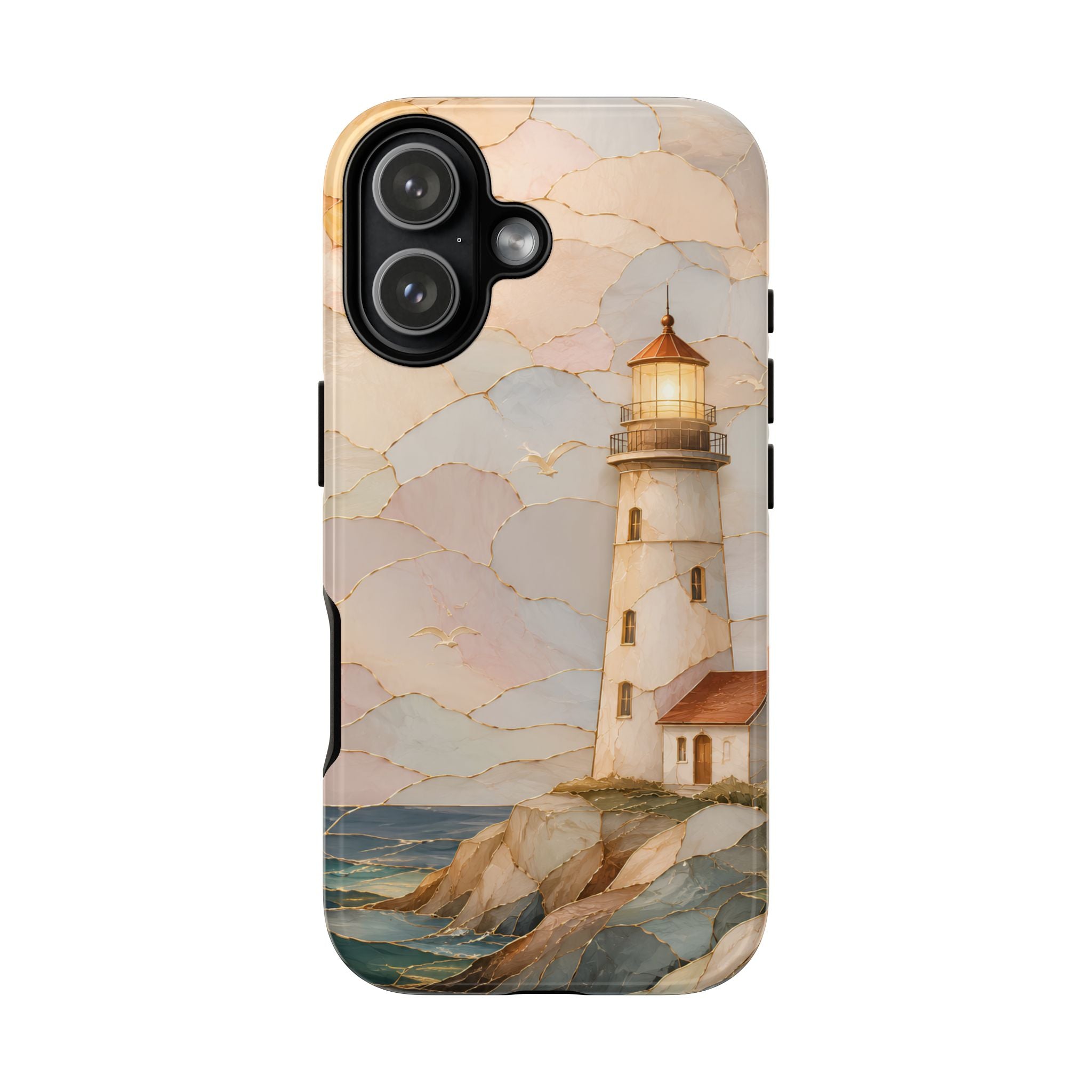 Lighthouse iPhone Case | Coastal Stained Glass iPhone Case