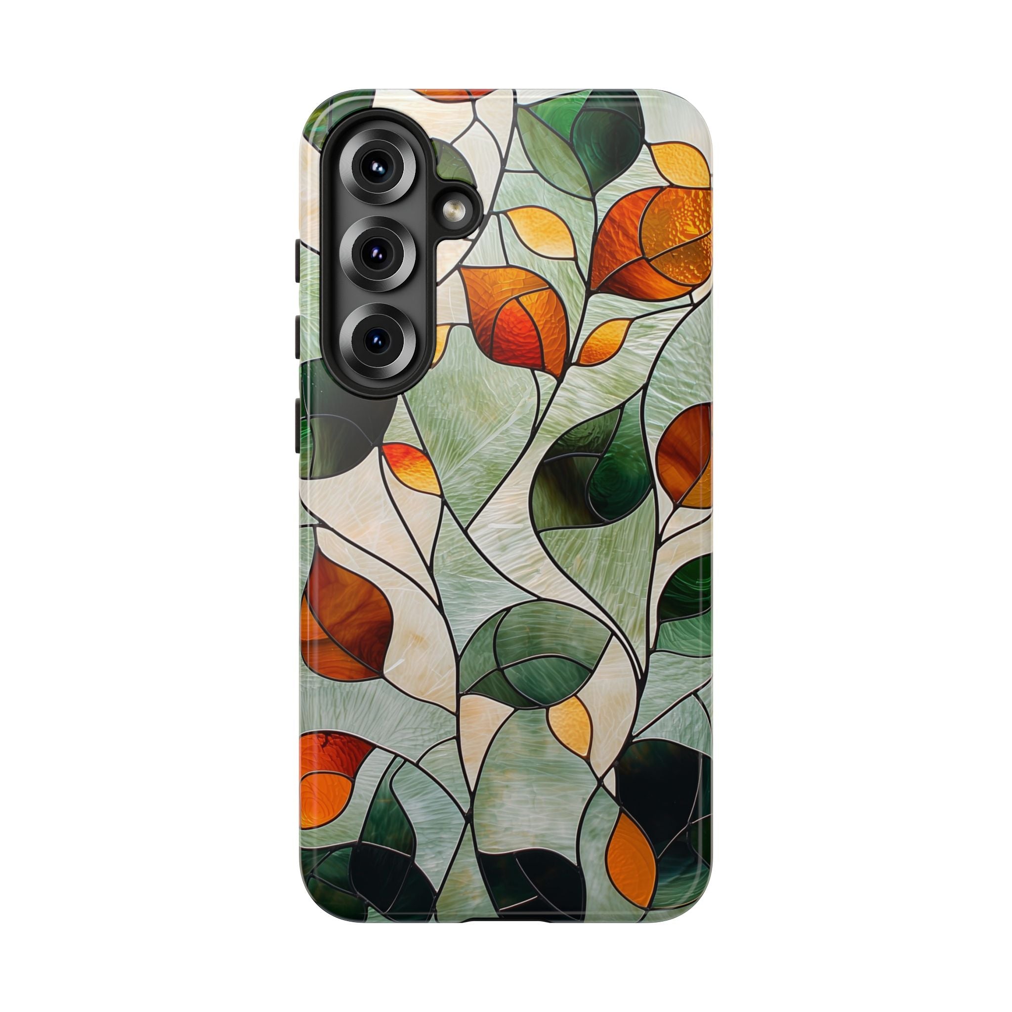 Autumn Stained Glass Leaf Samsung Galaxy Case