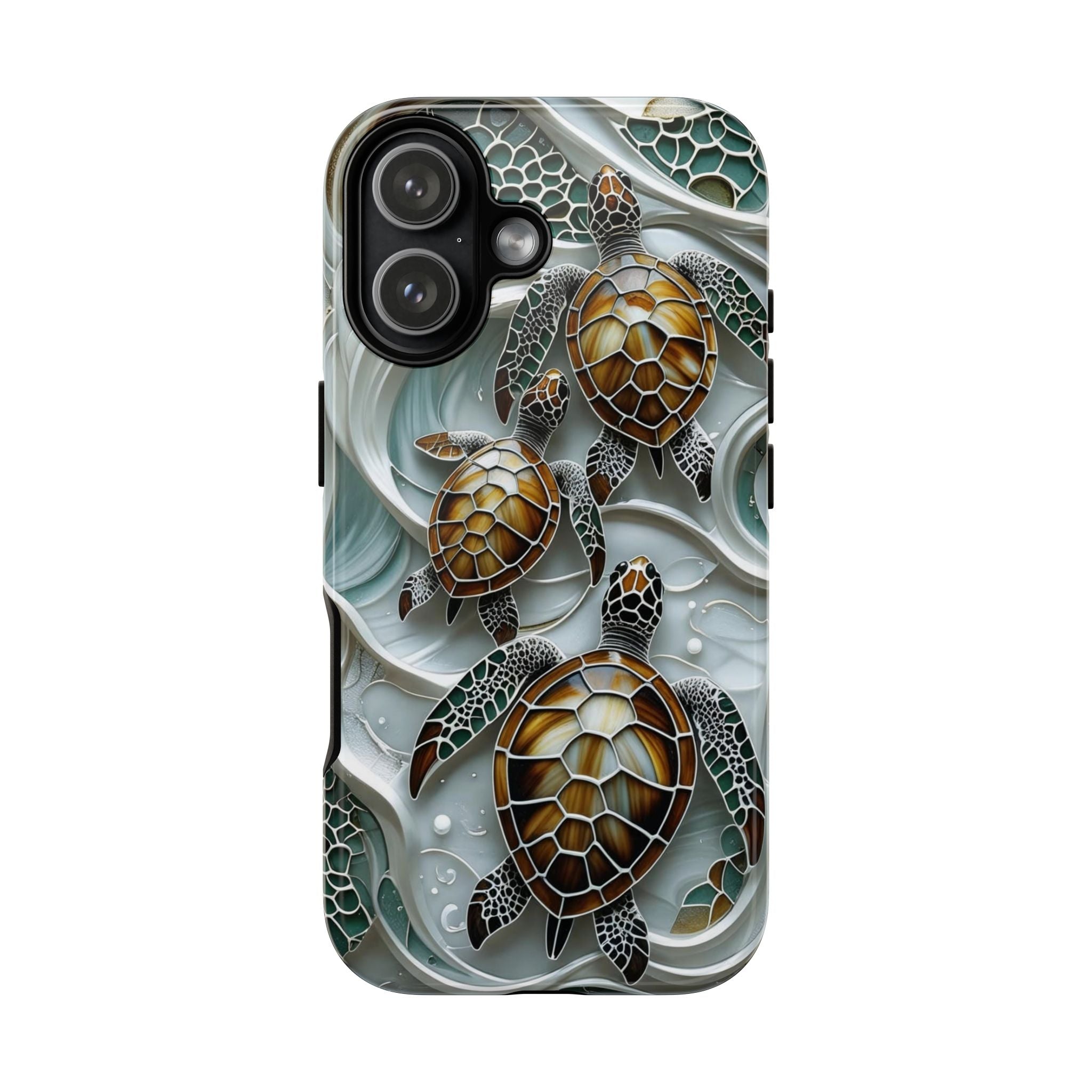 Sea Turtle Phone Case — Ocean Waves Protective iPhone Cover