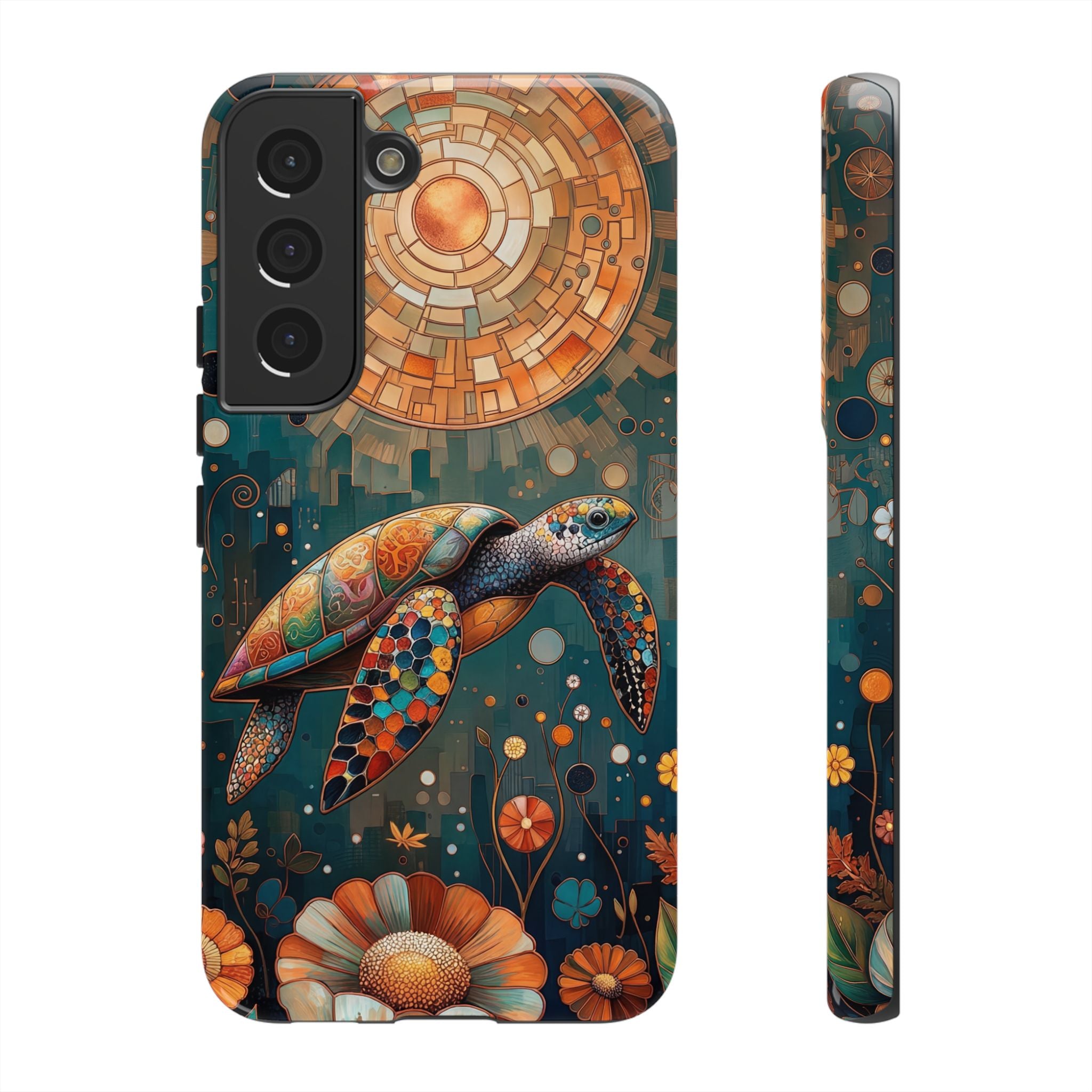 Colourful Mosaic Sea Turtle Samsung Galaxy Case