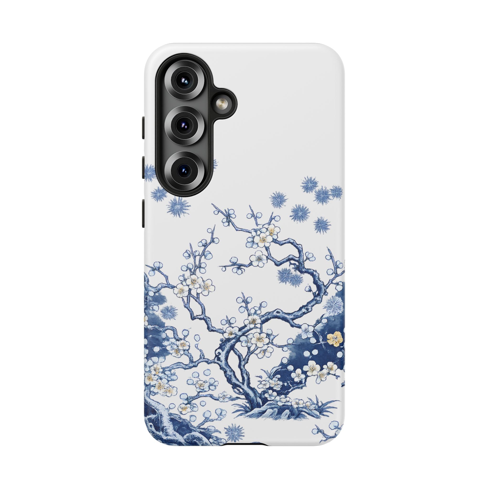 Vintage Blue White Porcelain Samsung Galaxy Phone Case | Chinoiserie Floral Tough Cover