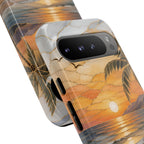 Beach Sunset Google Pixel Phone Case | Coastal Ocean Art Cover