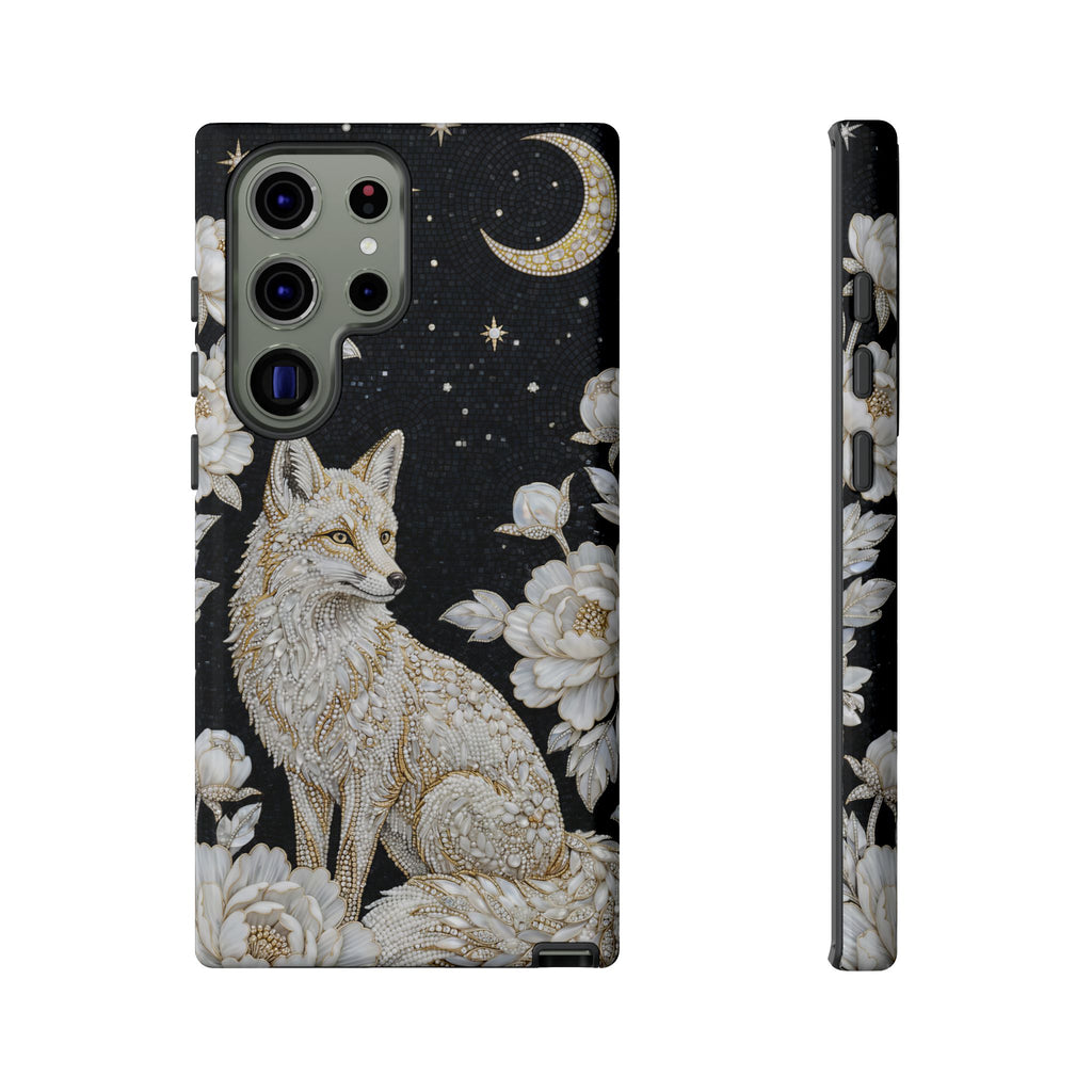 Mystic Fox Moon Samsung Galaxy Phone Case | Celestial Floral Phone Cover