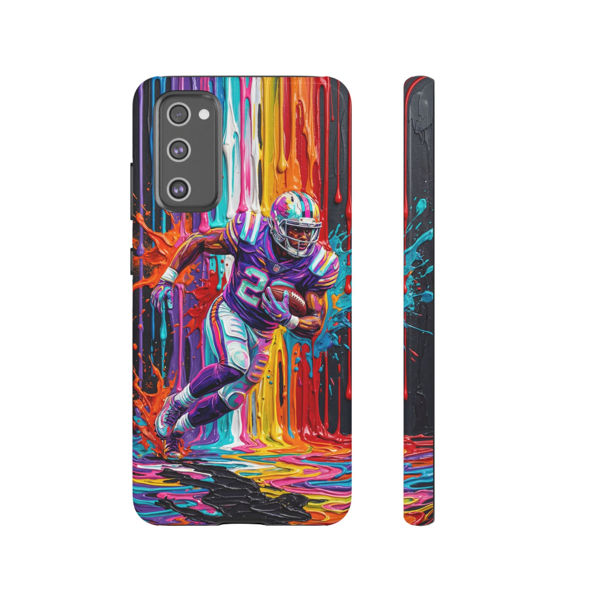 Vibrant American Football Runner Samsung Galaxy Phone Case