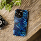 Ocean Animals Tough iPhone Case | Navy Blue Undersea Whale Cover