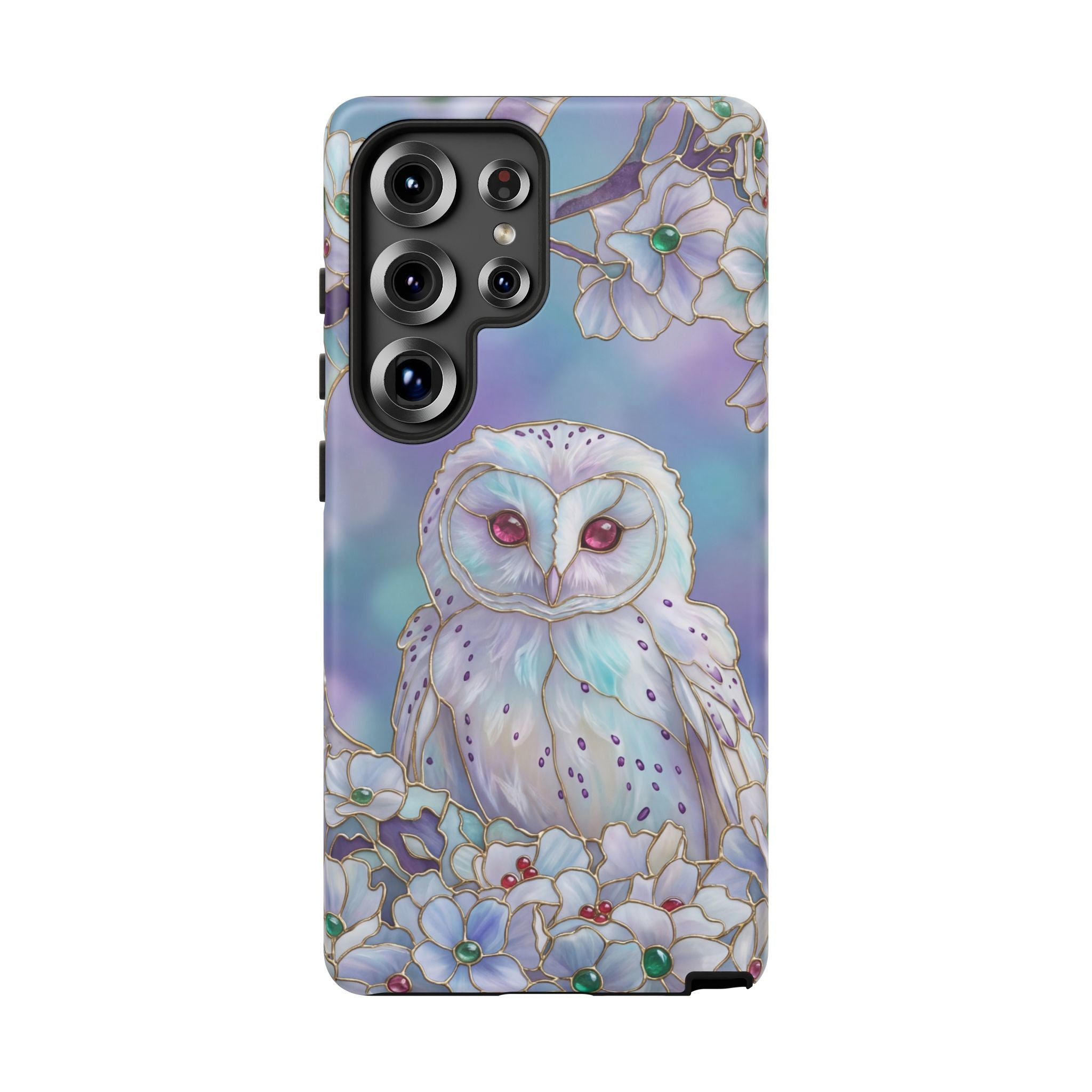 Floral Pastel Mystic Barn Owl Samsung Galaxy Case