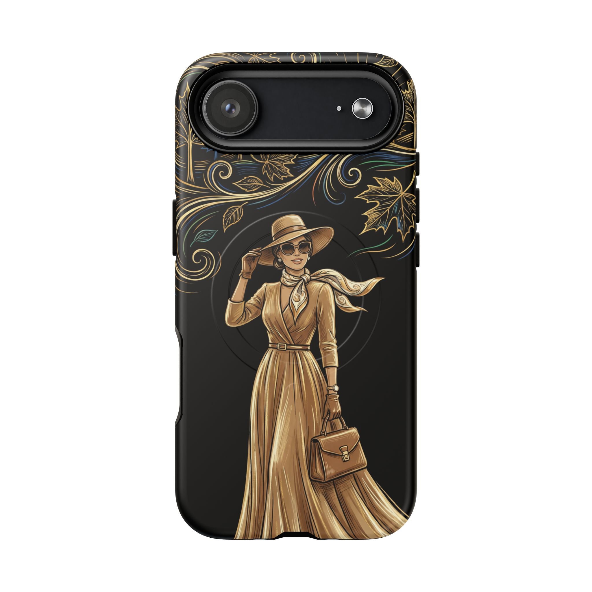 Vintage Autumn Lady MagSafe iPhone Case