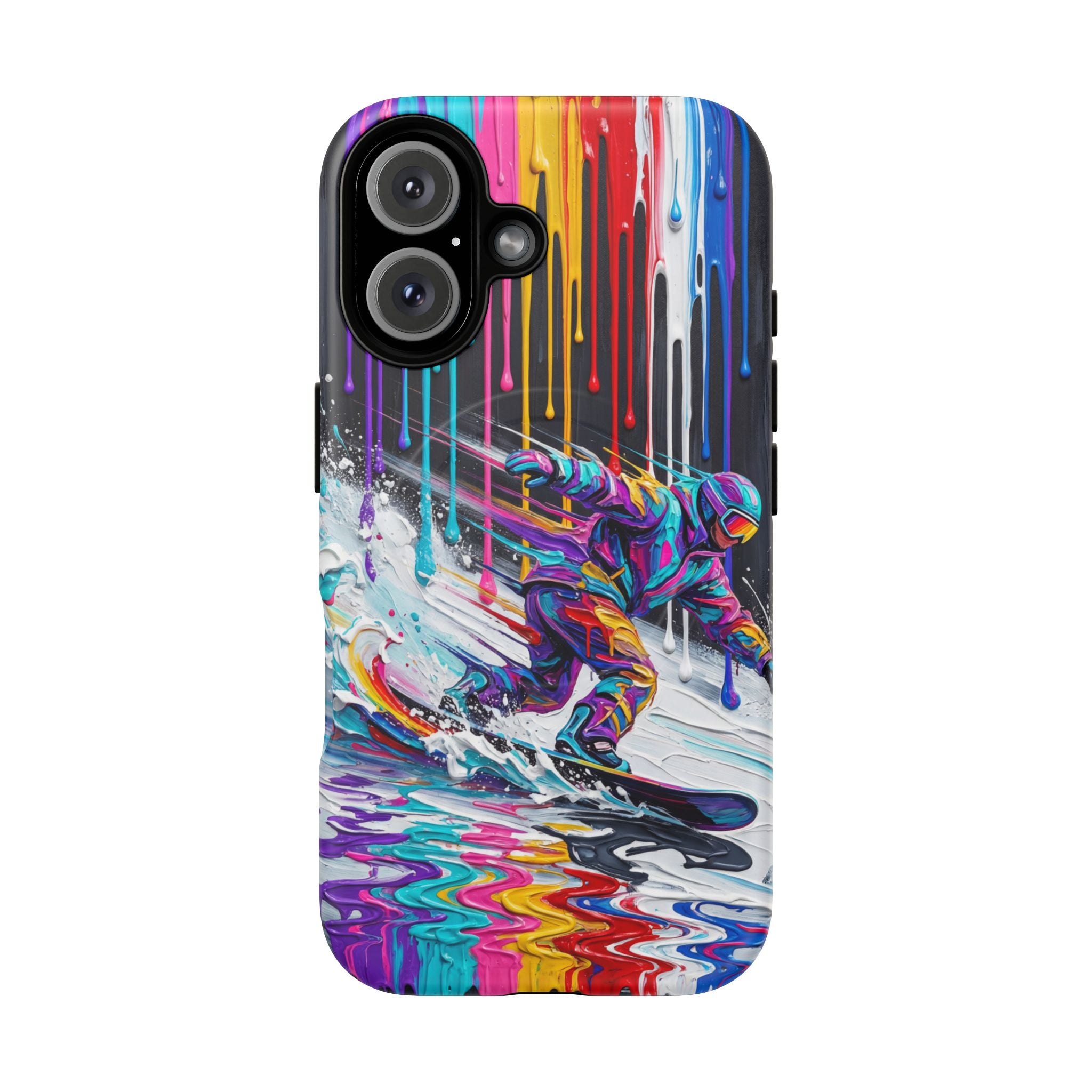 Colourful Snowboarder Art MagSafe iPhone Case