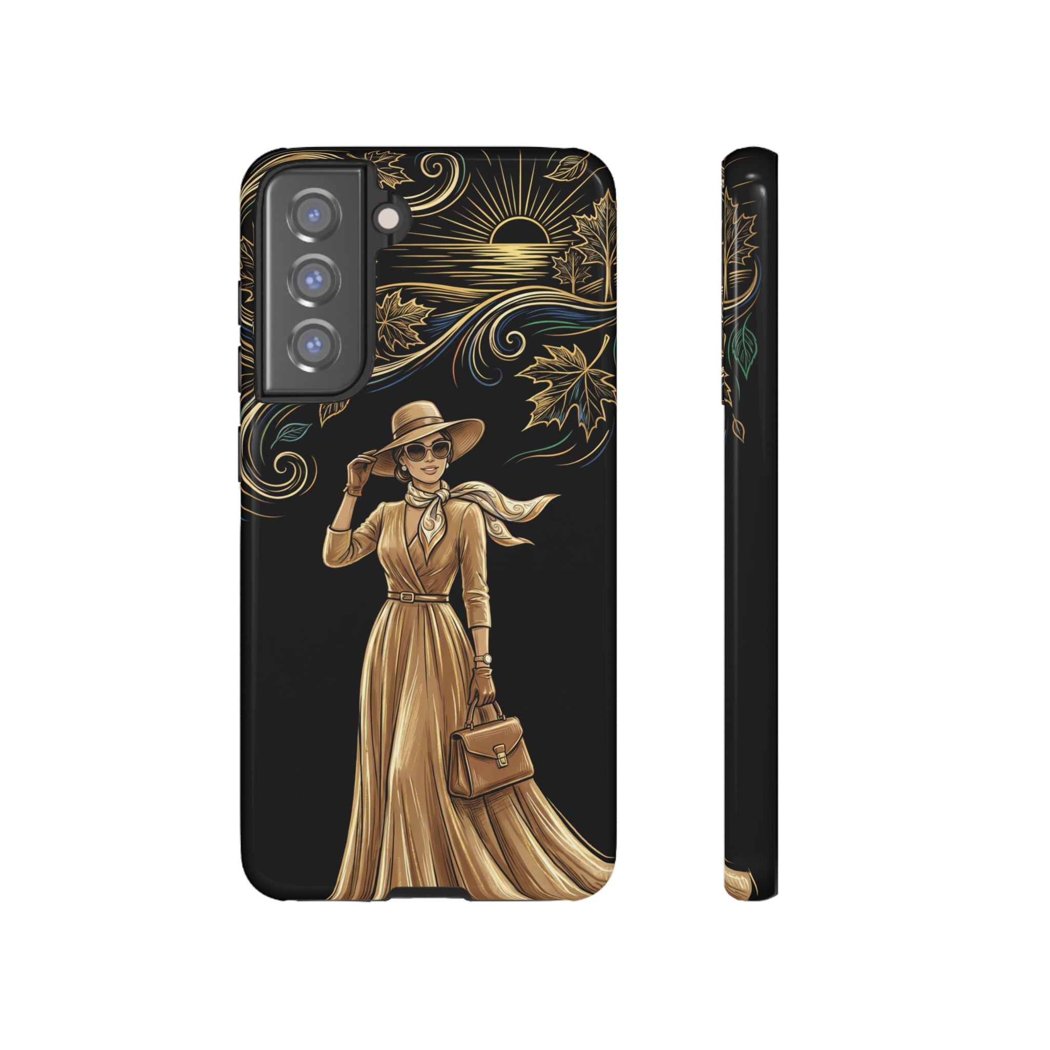 Vintage Autumn Lady Samsung Galaxy Phone Case