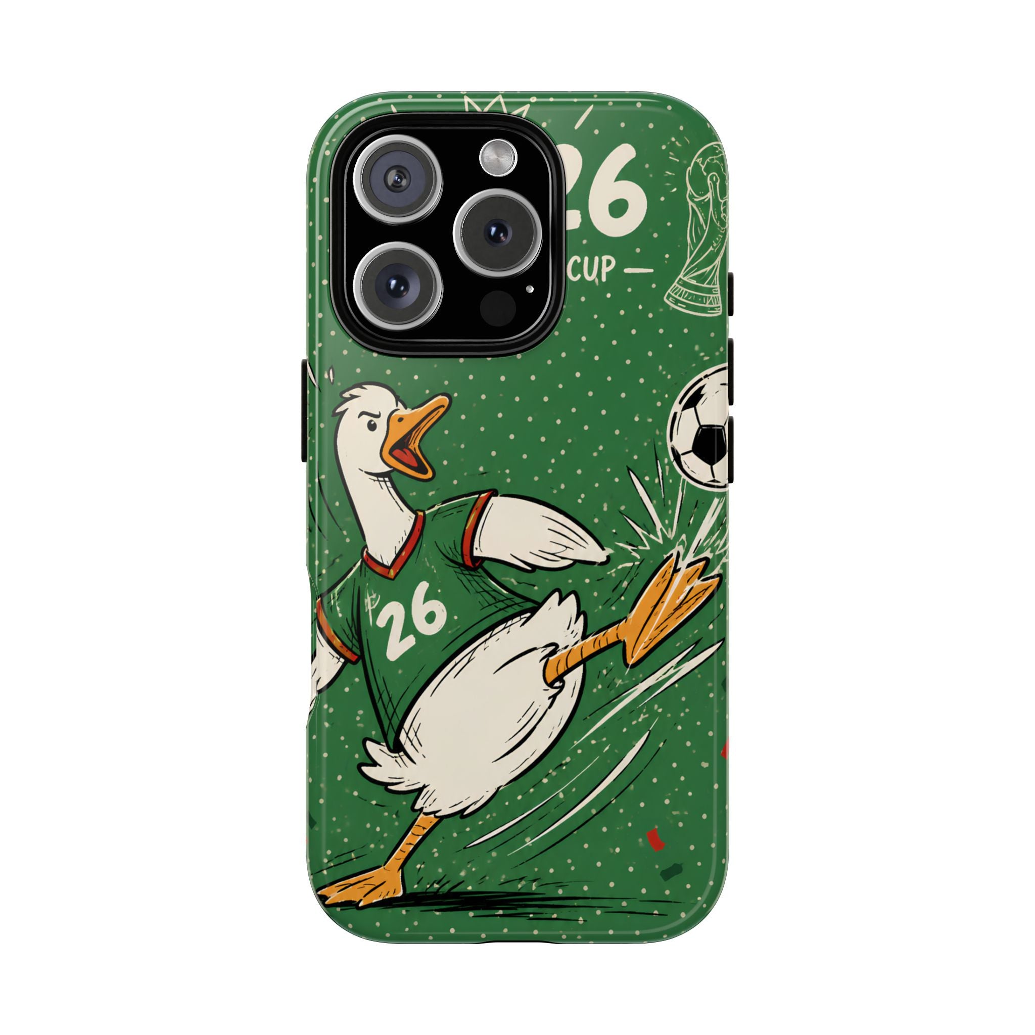 Soccer Duck iPhone Case | Funny Sports Mascot Cover