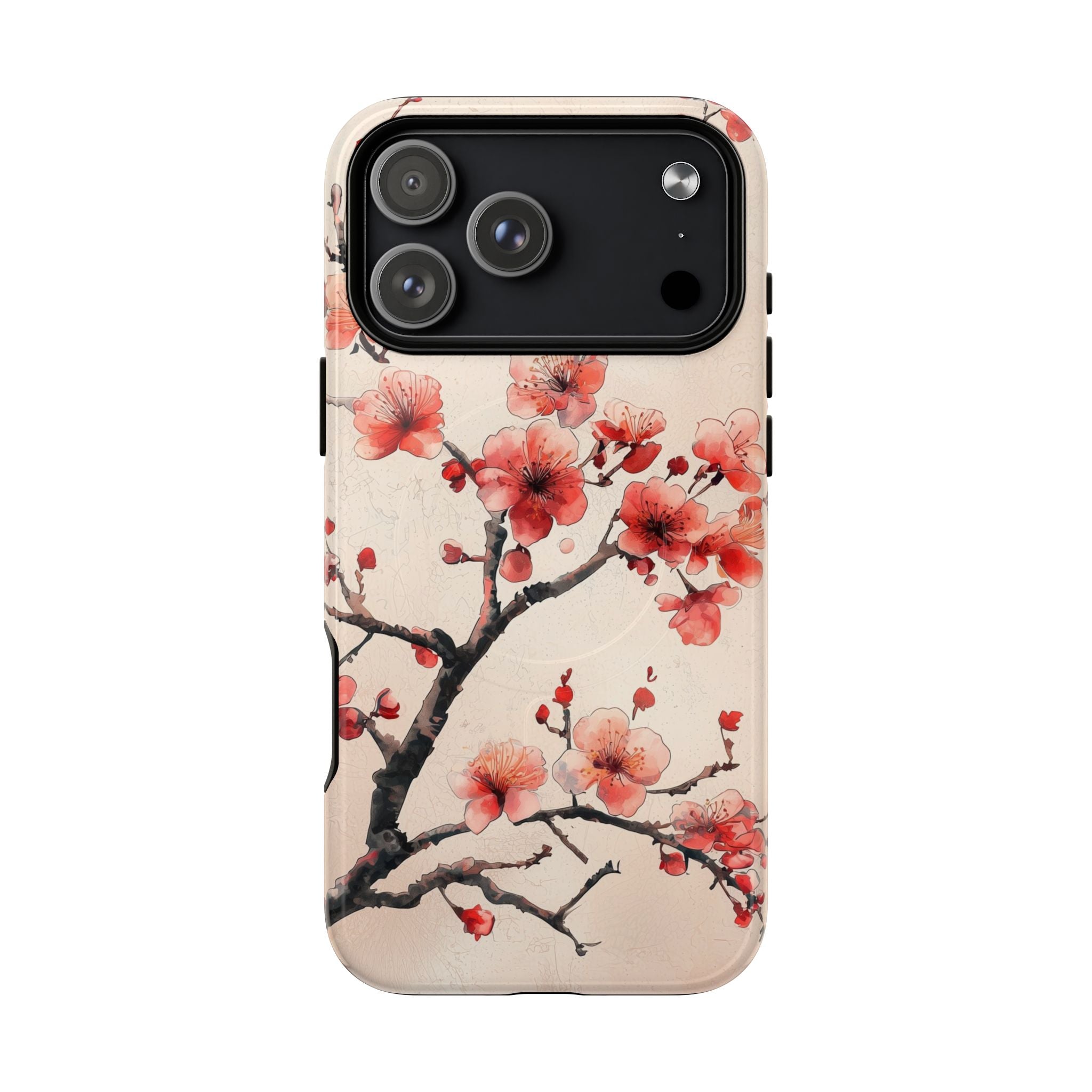 Cherry Blossom MagSafe iPhone Case | Floral Pink Blossom Branch Design
