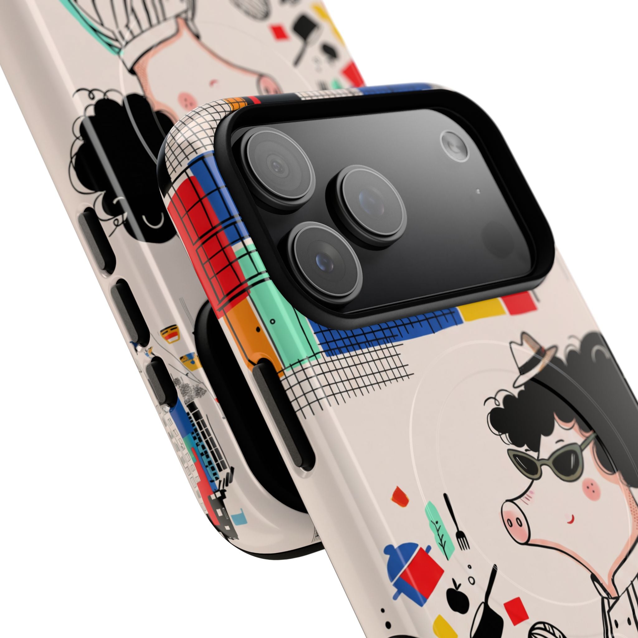 Cute Chef Pig MagSafe iPhone Case | Quirky Cartoon Kitchen Art Tough Case