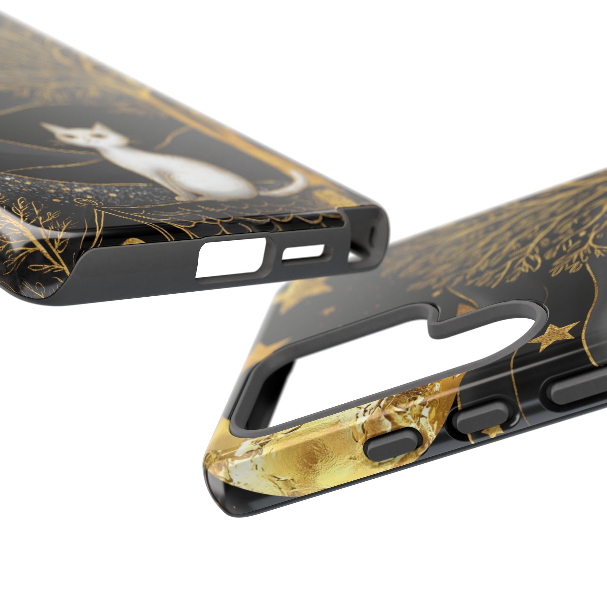 Gold Moon & Celestial Cat Samsung Galaxy Case