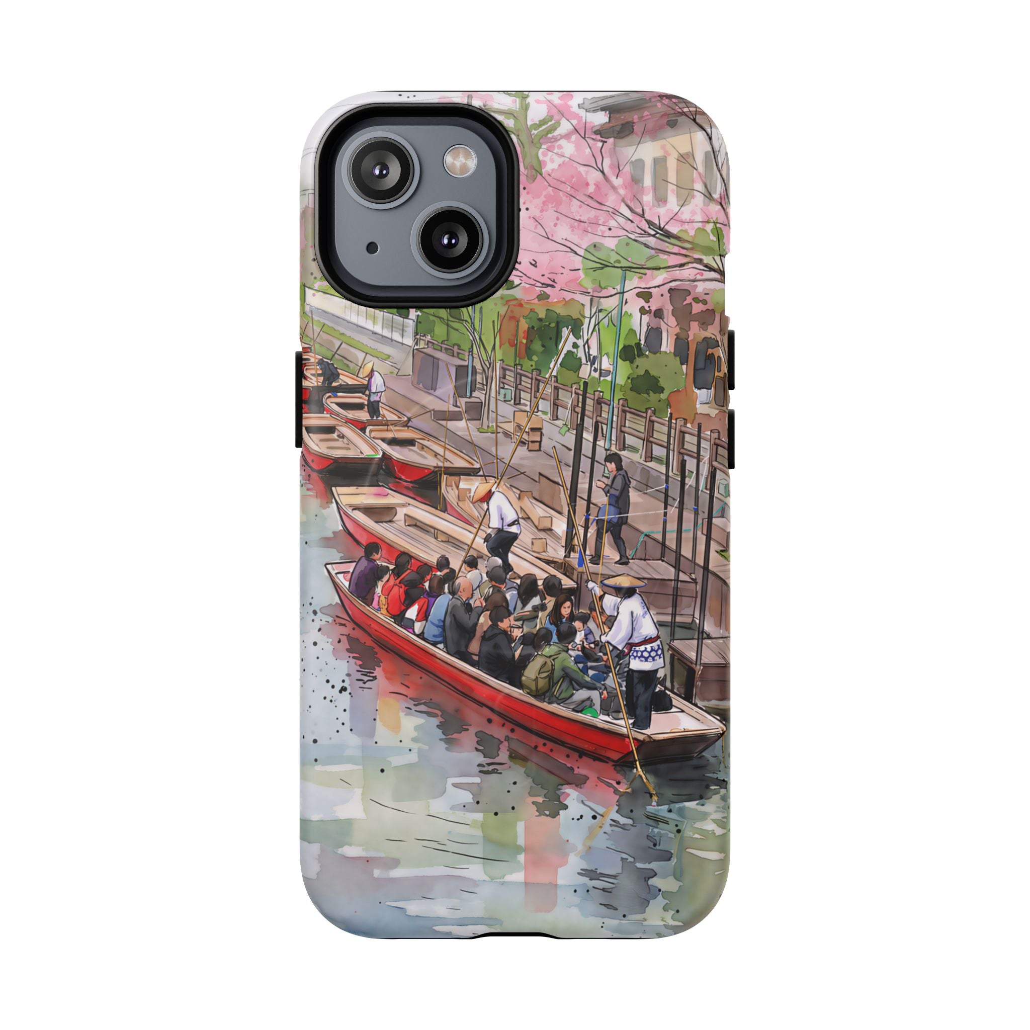Japan Canal Boat Serenity | Art MagSafe iPhone Case