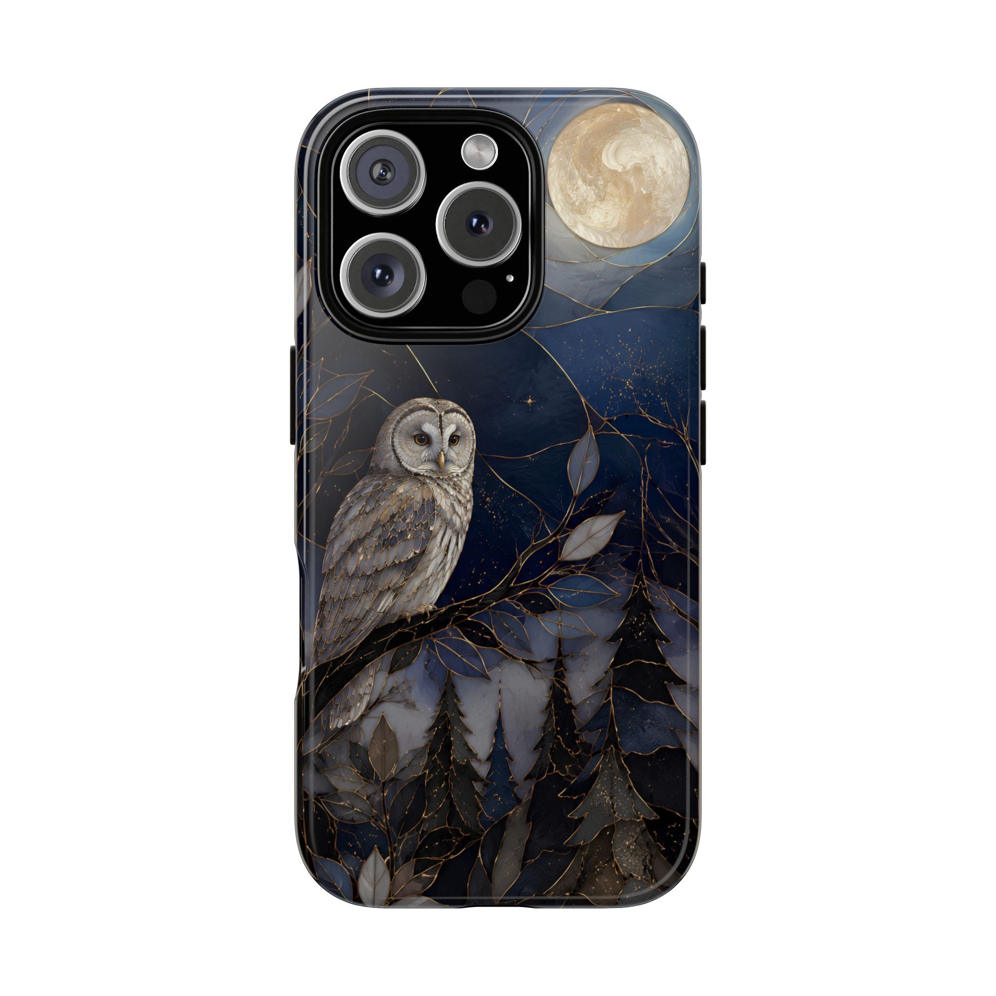 Owl Moon iPhone Case | Woodland Forest Night Art